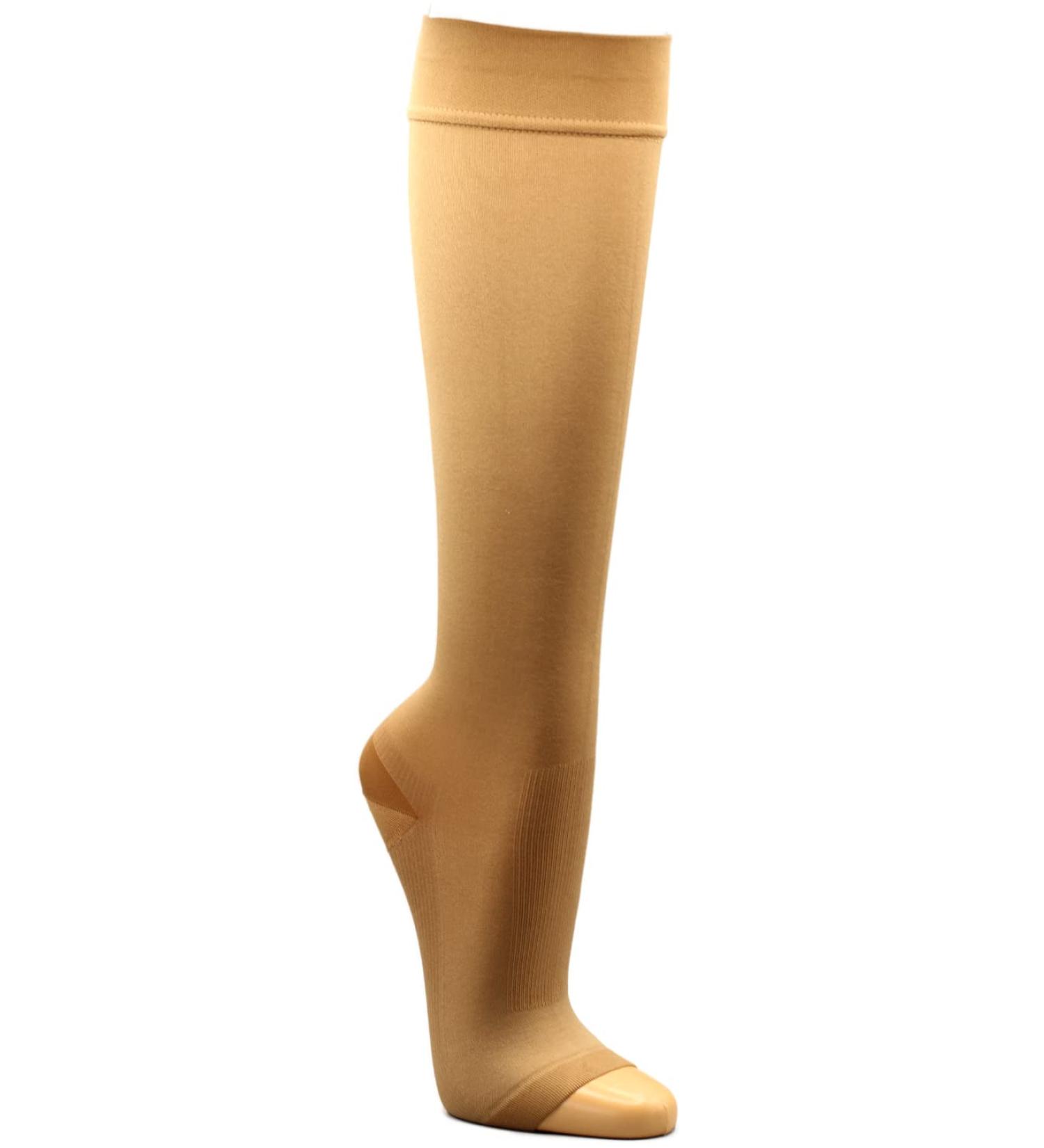 Shop Extra Fine Open Toe Calf Stockings KKL III - Size 1 Plus Long in Skin Color | International Shipping Available - Buy Online on GoSupps.com