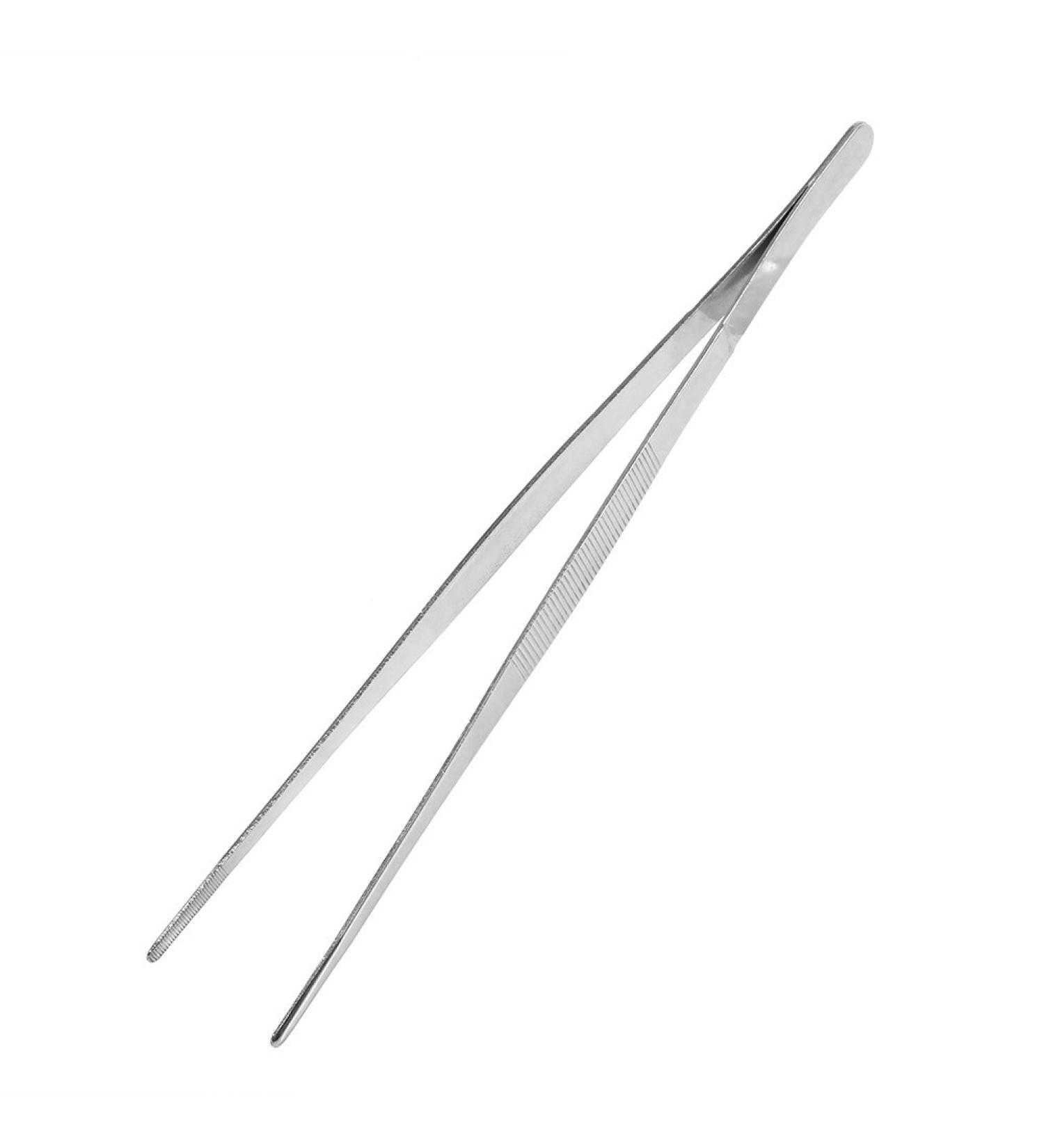 Stainless Long Food Tongs Straight Home Tweezers 30cm Surgical and Sea Food Tool for Kitchen Gardening Home - Buy Online on GoSupps.com