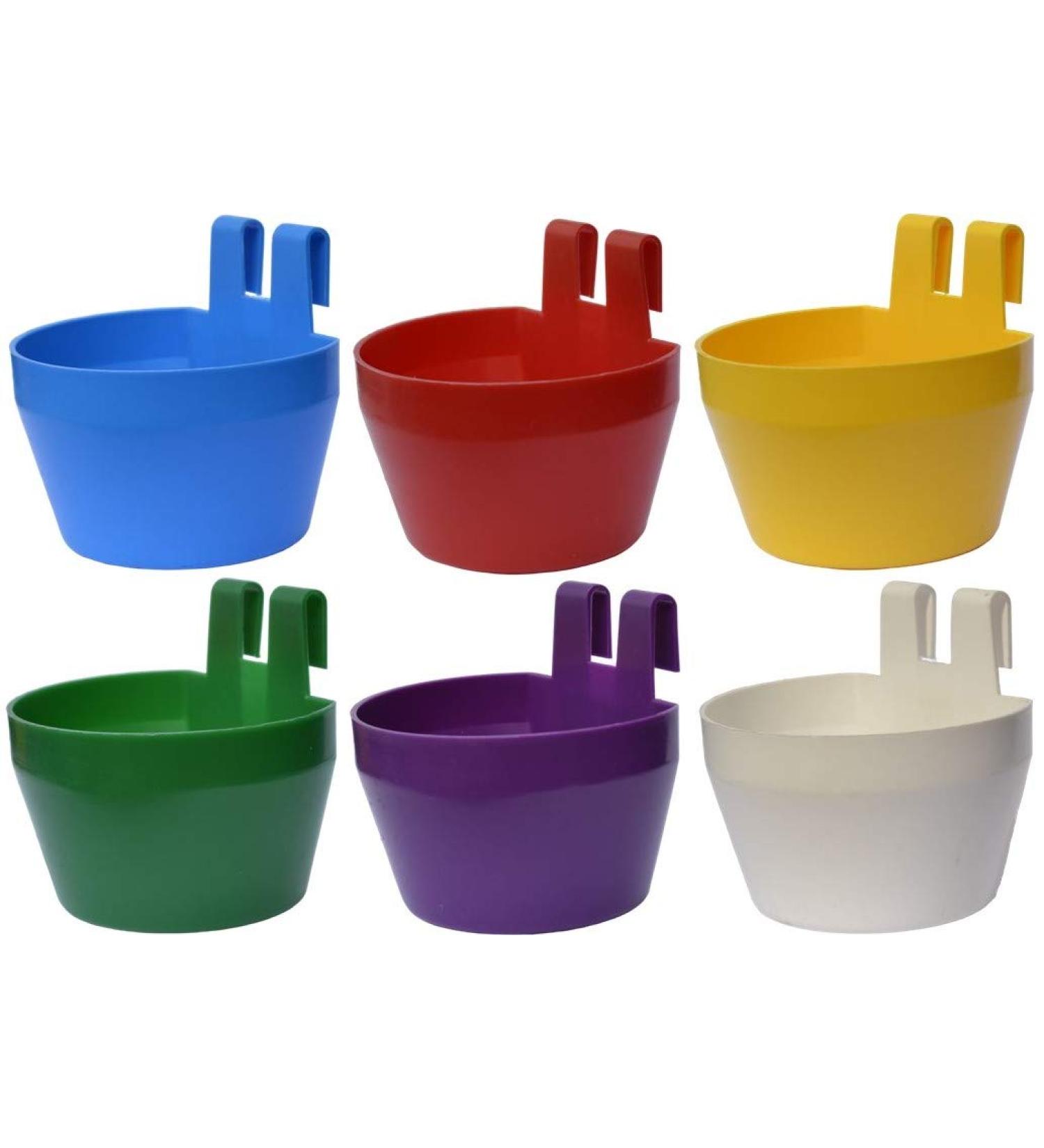 Supa Poultry Cage Cups / Galley Cups / Aviary Cups Pack of 12 Suitable For Both Food Grit Or Water Includes Integral Hook So The Cups Can Be Hung From The Cage Mesh Made In The UK Single - Buy Online on GoSupps.com