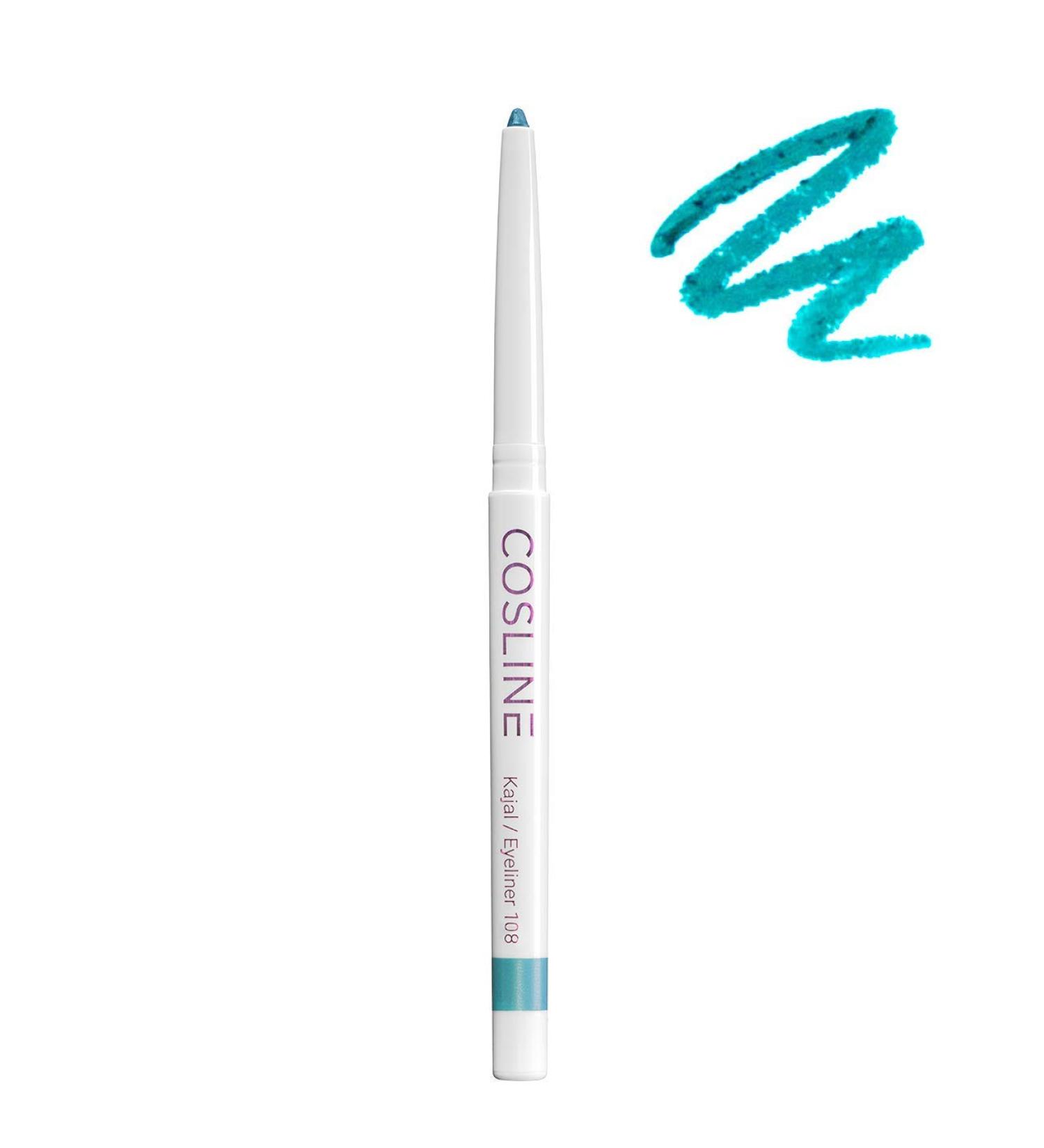 Cosline Kajal & Eyeliner No. 108 - Seagreen Waterproof Soft Application Strong Pigmentation Vegan Made in Germany | International Shipping Available - Buy Online on GoSupps.com