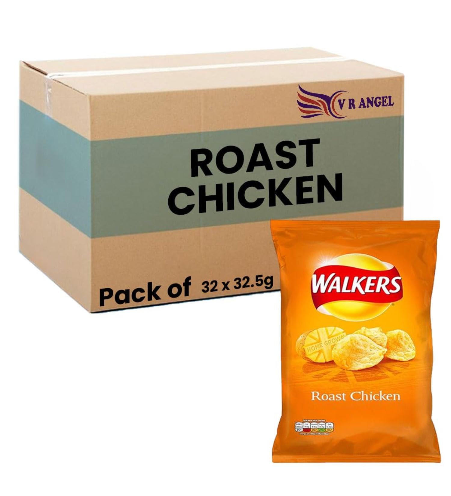 Walkers Roast Chicken Flavor Crisps 32 X 32.5g Pack Sold By VR Angel | Crisp up your day - Buy Online on GoSupps.com