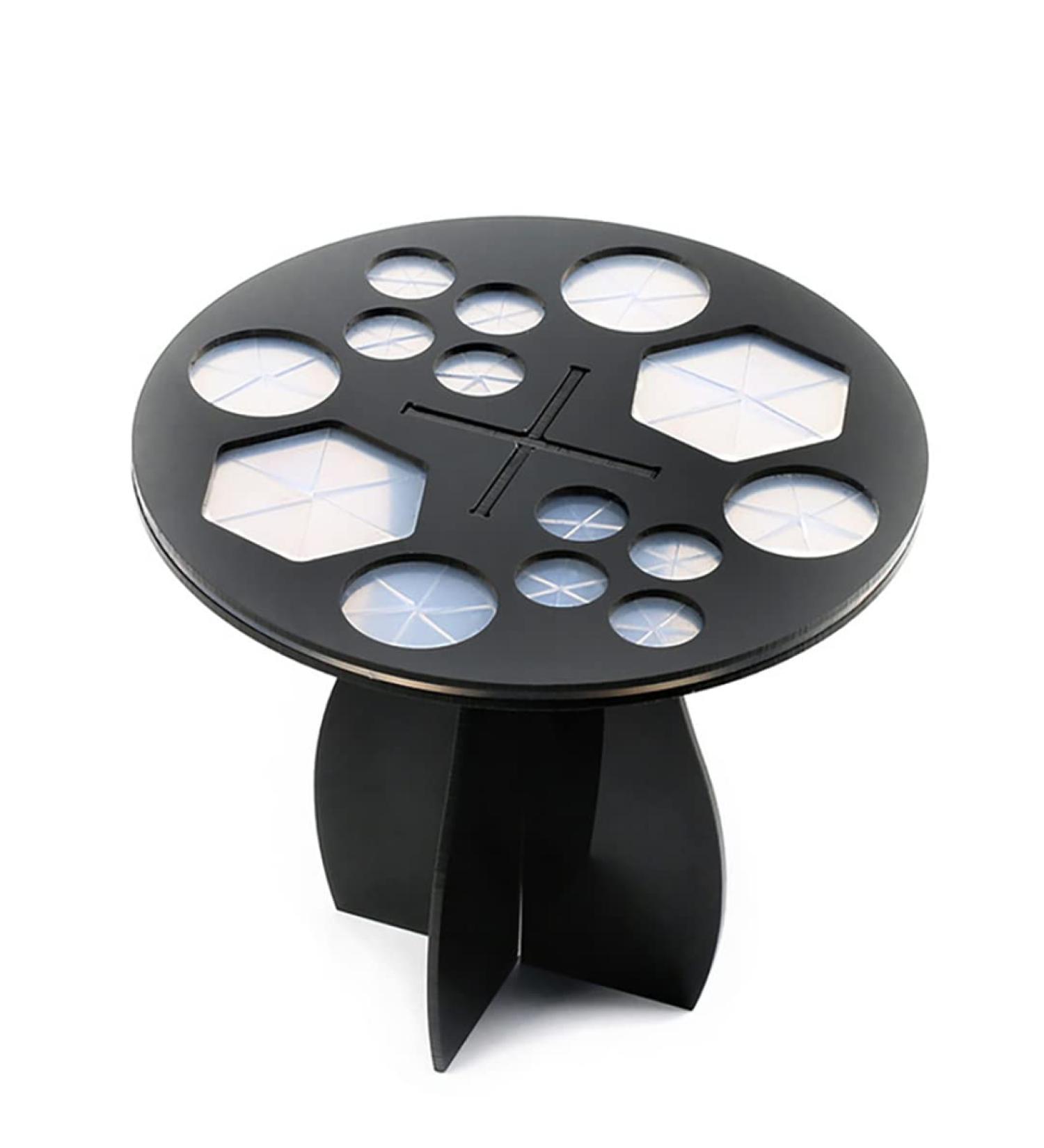 14-Hole Makeup Brush Holder Tree - Collapsible Acrylic Organizer for Air Drying - Black Cosmetics Stand - Buy Online on GoSupps.com