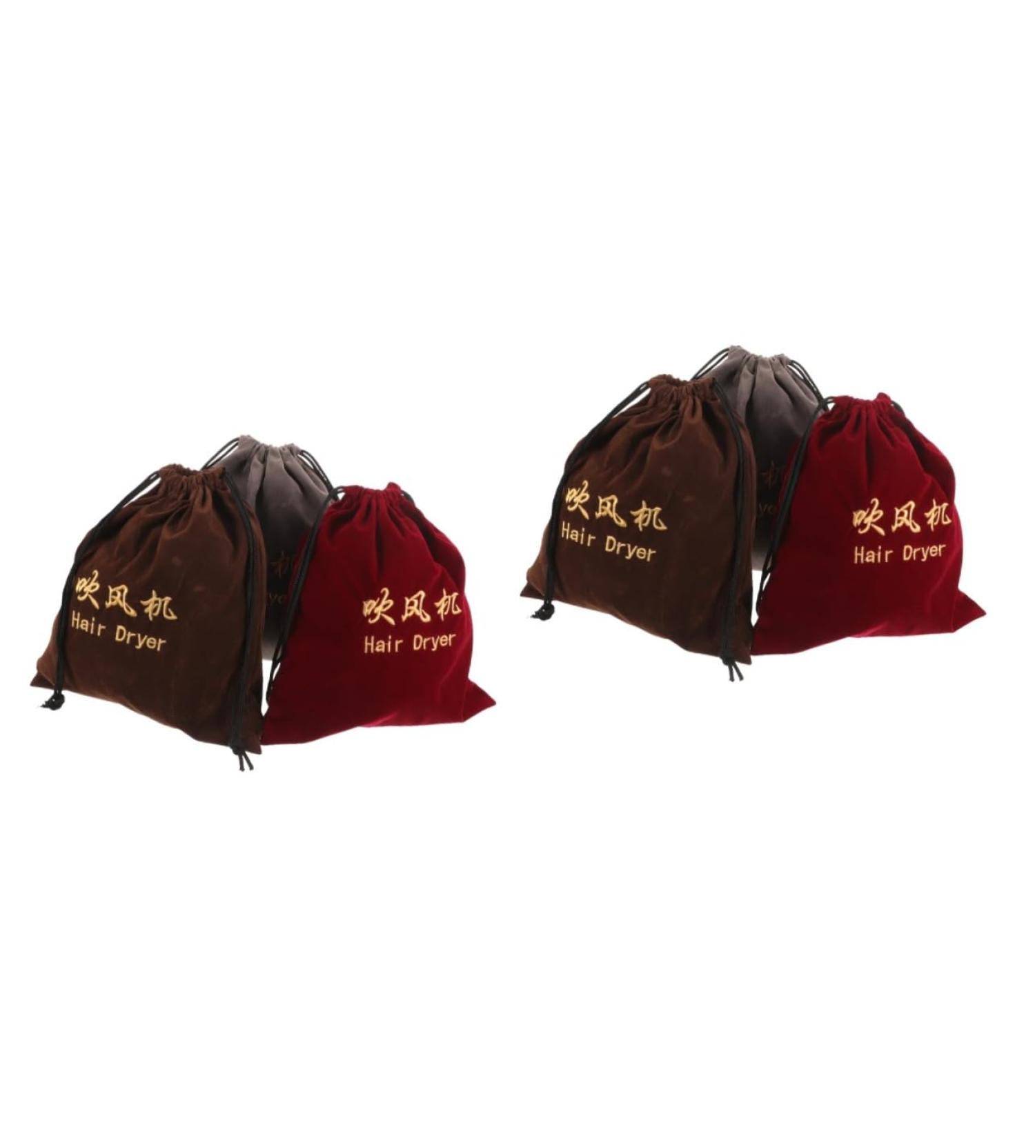 Healeved 6 Pcs Hair Dryer Storage Bag Travel Hair Dryer Blow Dryer Bag Drawstring Fabric Wine Bag - Buy Online on GoSupps.com