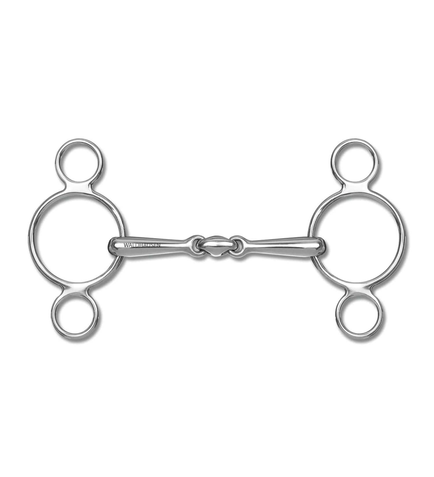 WALDHAUSEN 3-ring snaffle double broken solid width 13.5 cm