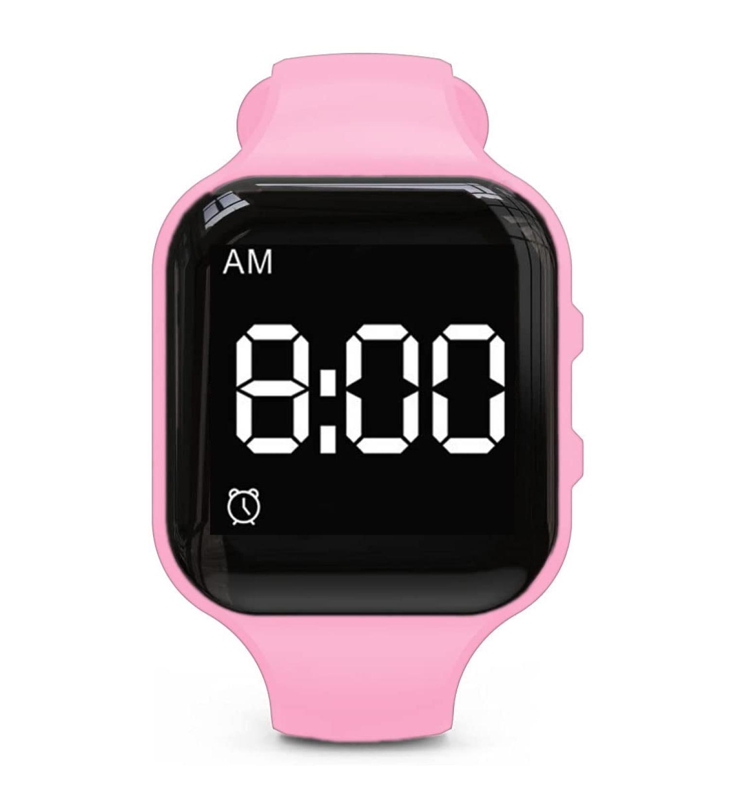 15 Alarm Vibrating Reminder Watch - Waterproof Medical Vibration Watch (Pink Square) for International Shipping - Buy Online on GoSupps.com