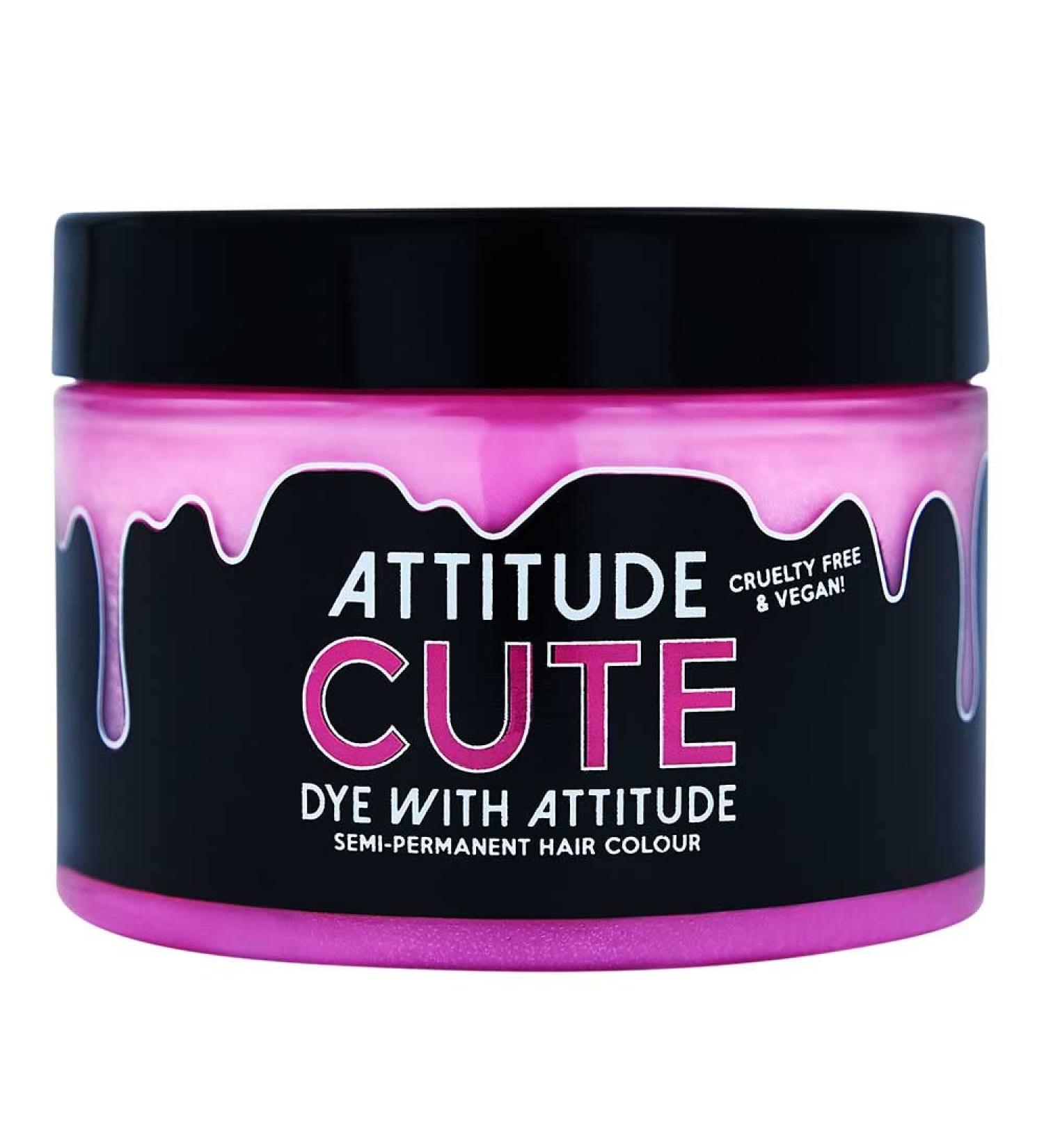 Attitude Hair Dye | Vegan & Cruelty-Free Semi-Permanent Hair Dye With Conditioner | Vibrant Hair Color For All Hair Types | Cute Pastel Pink | 135ml - Buy Online on GoSupps.com