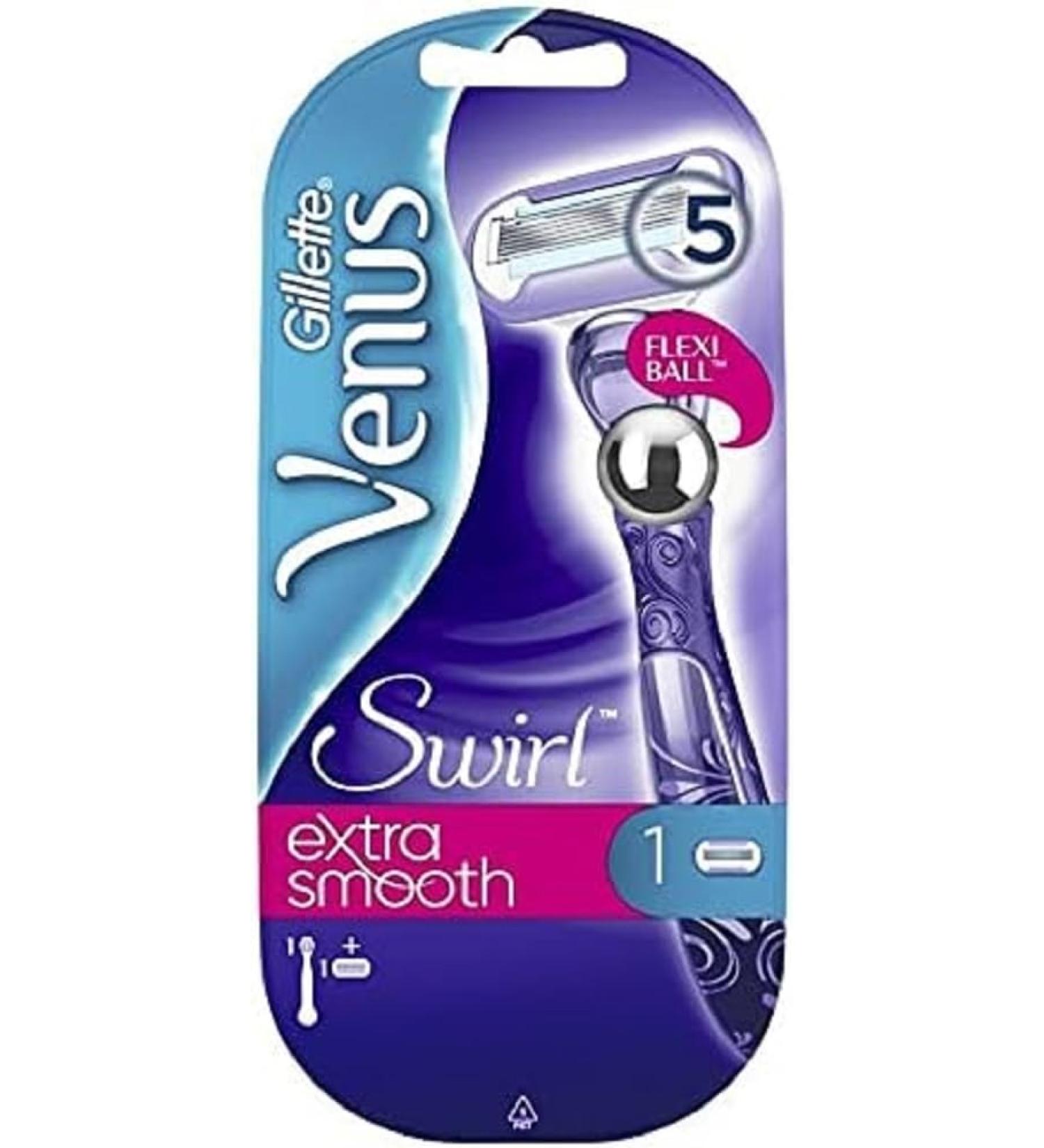 Gillette Venus Deluxe Smooth Swirl Razor Women Women's Razor + 1 Razor Blade
