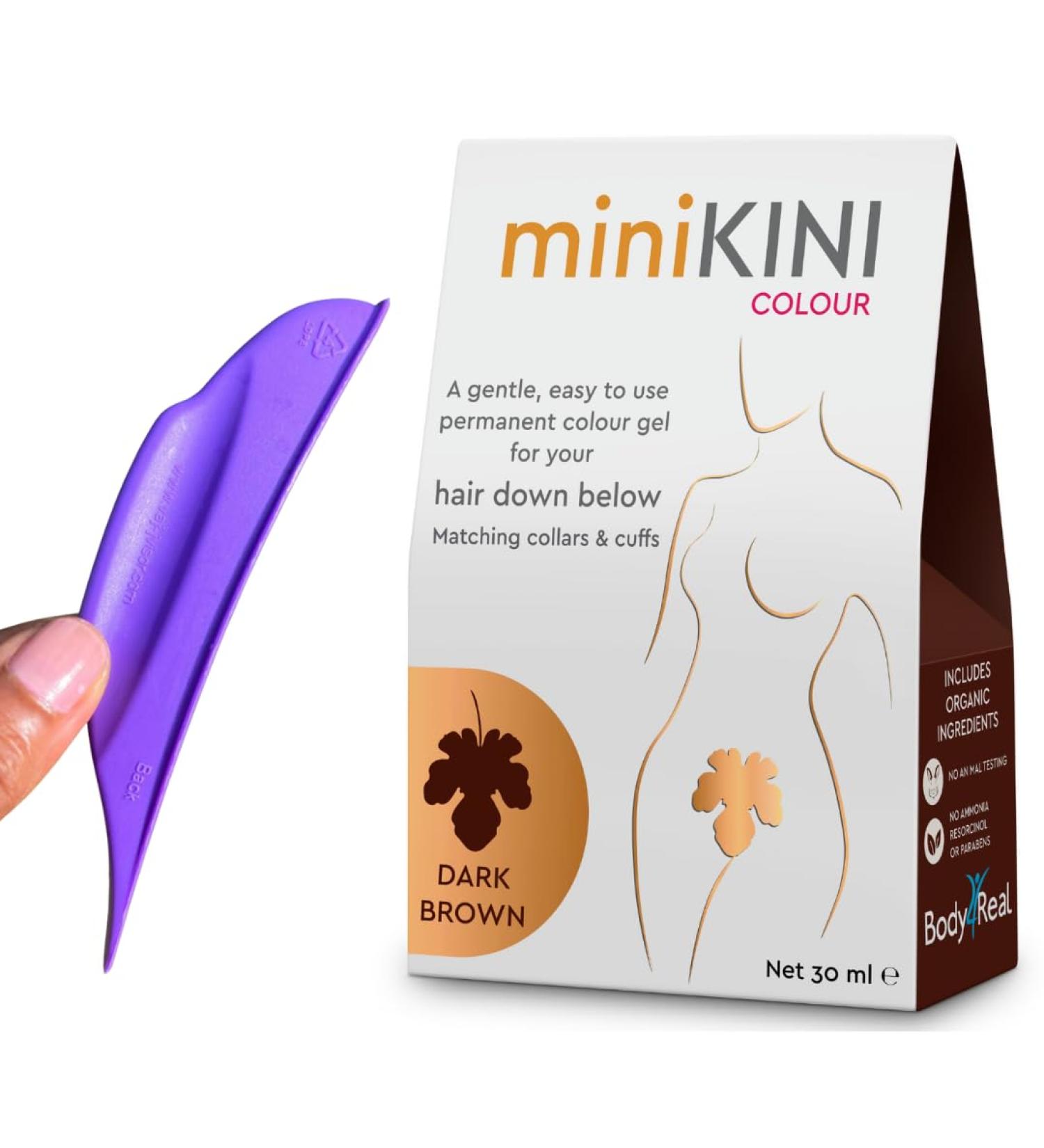 Permanent Pubic Hair Dye Colouring Kit Dark Brown Long Lasting Result and Va j-j Visor Ladies Bikini Area Cover - Buy Online on GoSupps.com