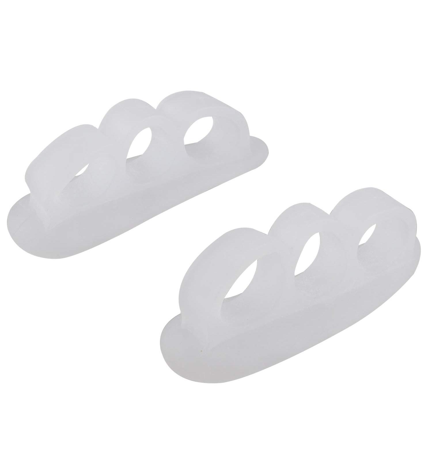 Futheda Gel Toe Spreaders - Toe Separators & Stretchers for Pain Relief - 1 Pair (Three Toes) - International Shipping Available - Buy Online on GoSupps.com