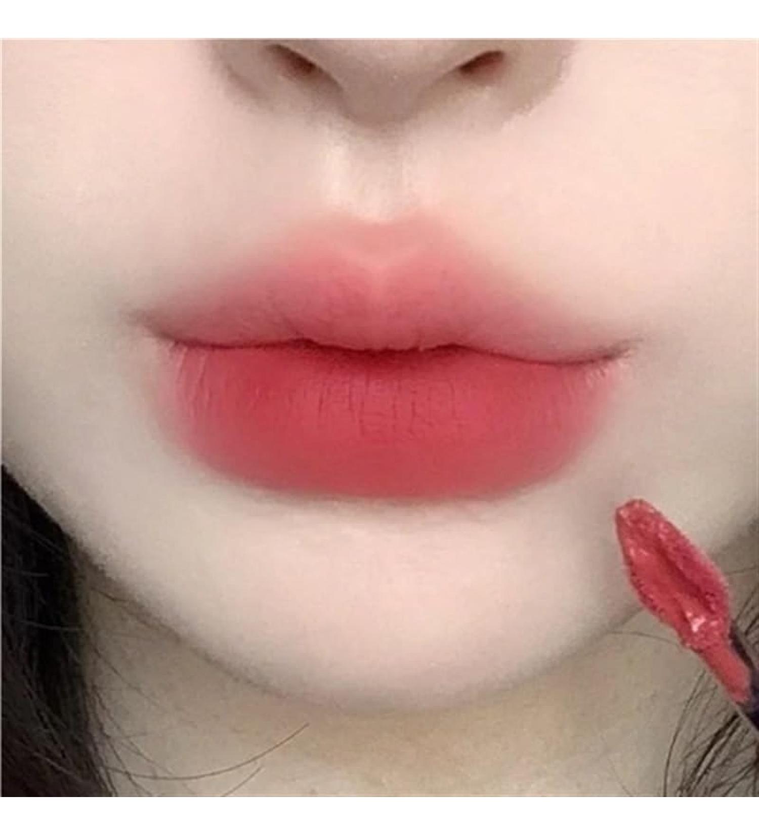 BADALO Velvet Mist Water Mist Lip Mud Soft Silky Matte Vegan White Lip Gloss Non-stick Lip Glaze Lipstick (Color : 3 Wild Plum Pressed Branches)