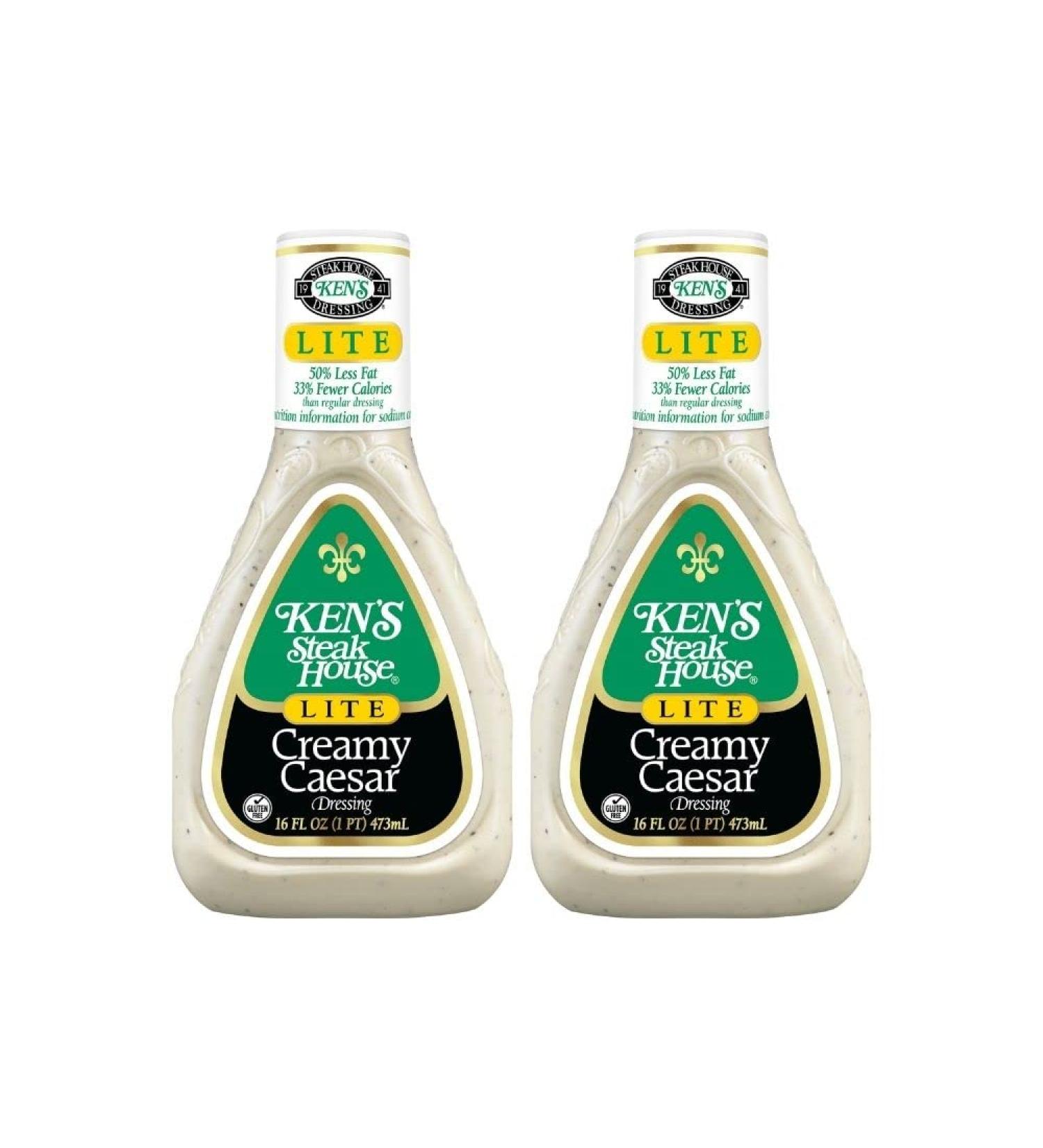 Ken's Steak House Lite Creamy Caesar Dressing 16oz - Pack of 2 - Buy Online on GoSupps.com