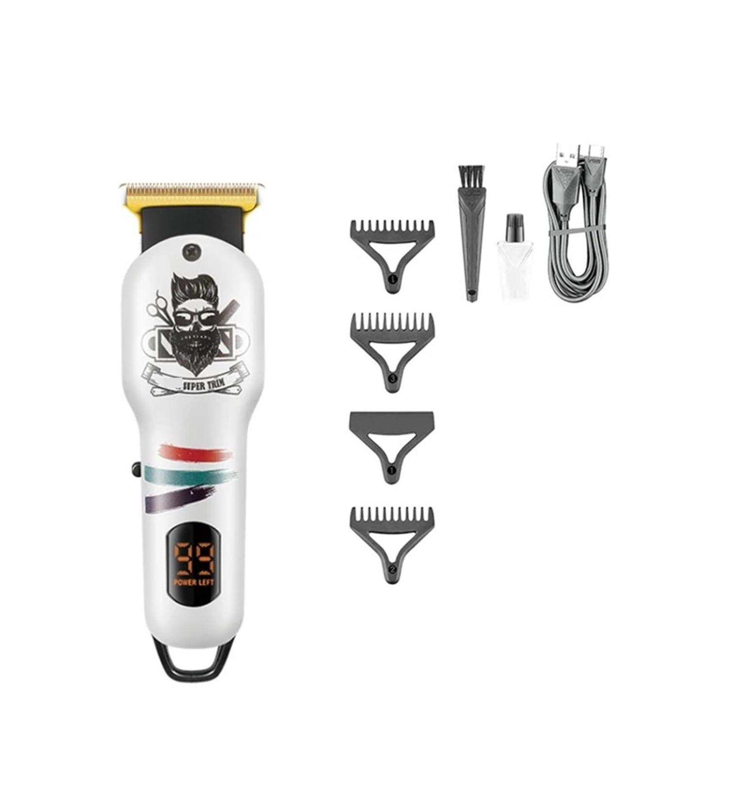 Buy Razors V-971 Cordless Professional Beard Trimmer | Rechargeable Hair Clipper for Men - White - Buy Online on GoSupps.com