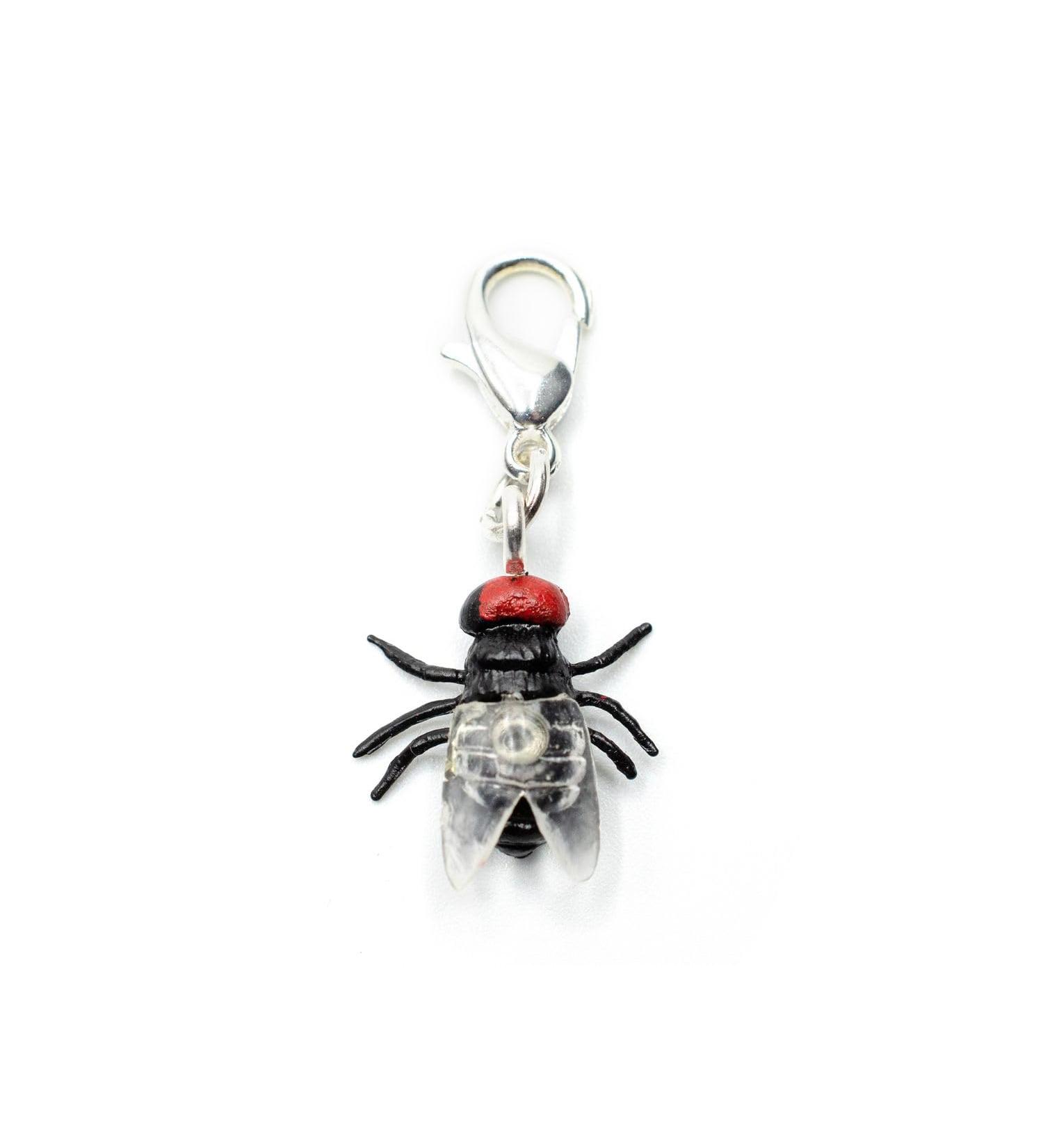 Miniblings Fly Charm Zipper Pull - Handmade Silver-Plated Insect Pendant for Fashion Jewelry & Bracelets - International Shipping Available - Buy Online on GoSupps.com