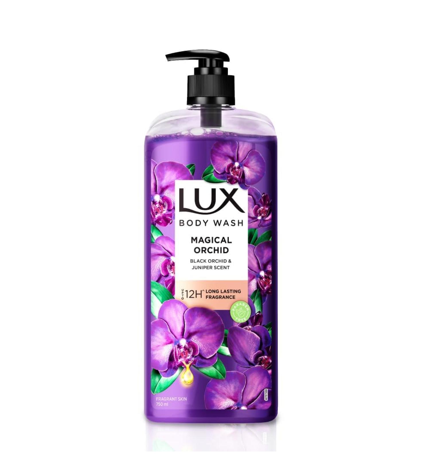 L.u.x_ Body Wash - Black Orchid & Juniper Oil | Paraben-Free Glycerine Rich 750 ml XL Pump | Long Lasting Fragrance & Extra Foam - Buy Online on GoSupps.com