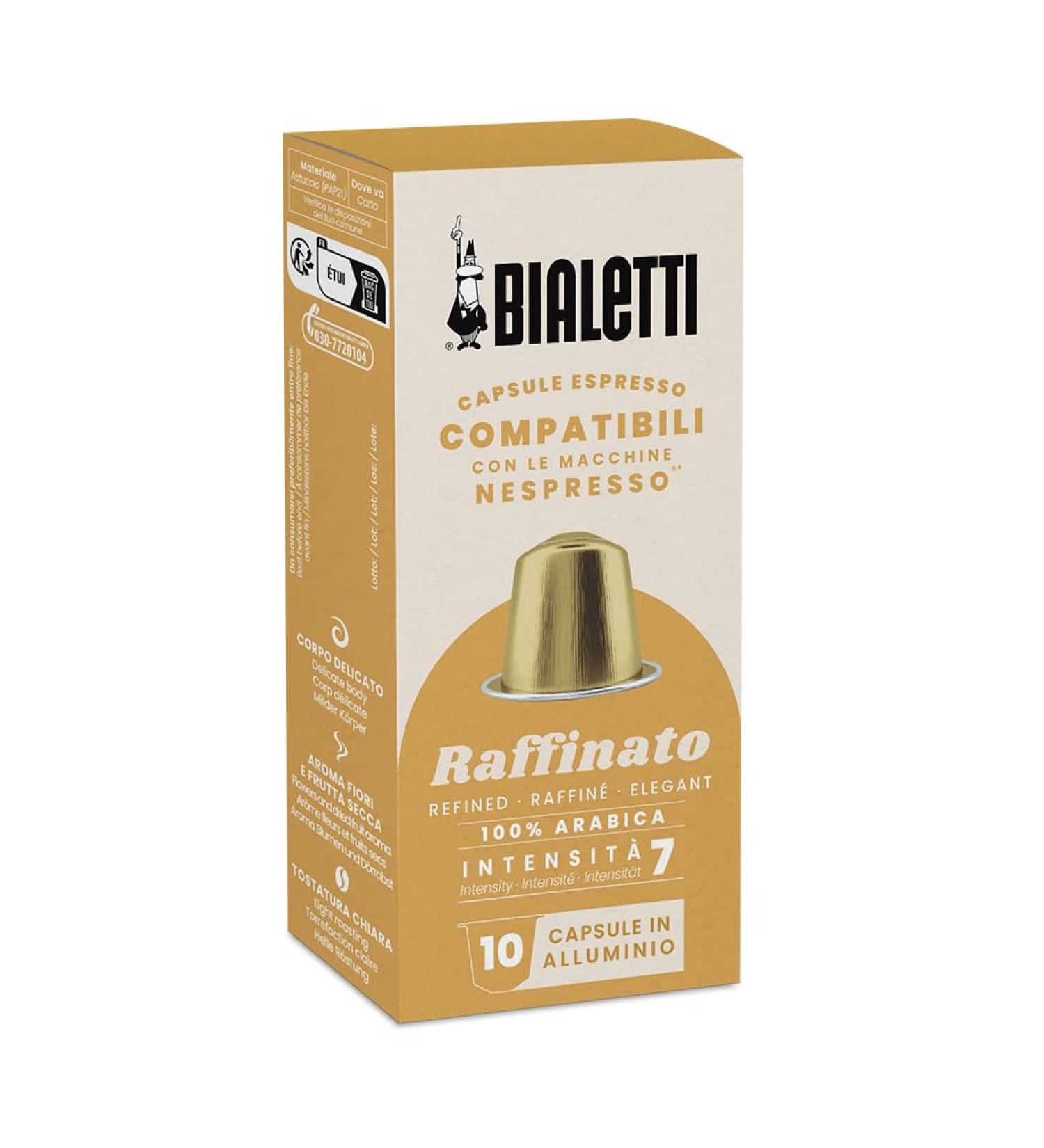 Bialetti Caf Capsules compatible Nespresso - Raffinato - 10 Capsules - Buy Online on GoSupps.com