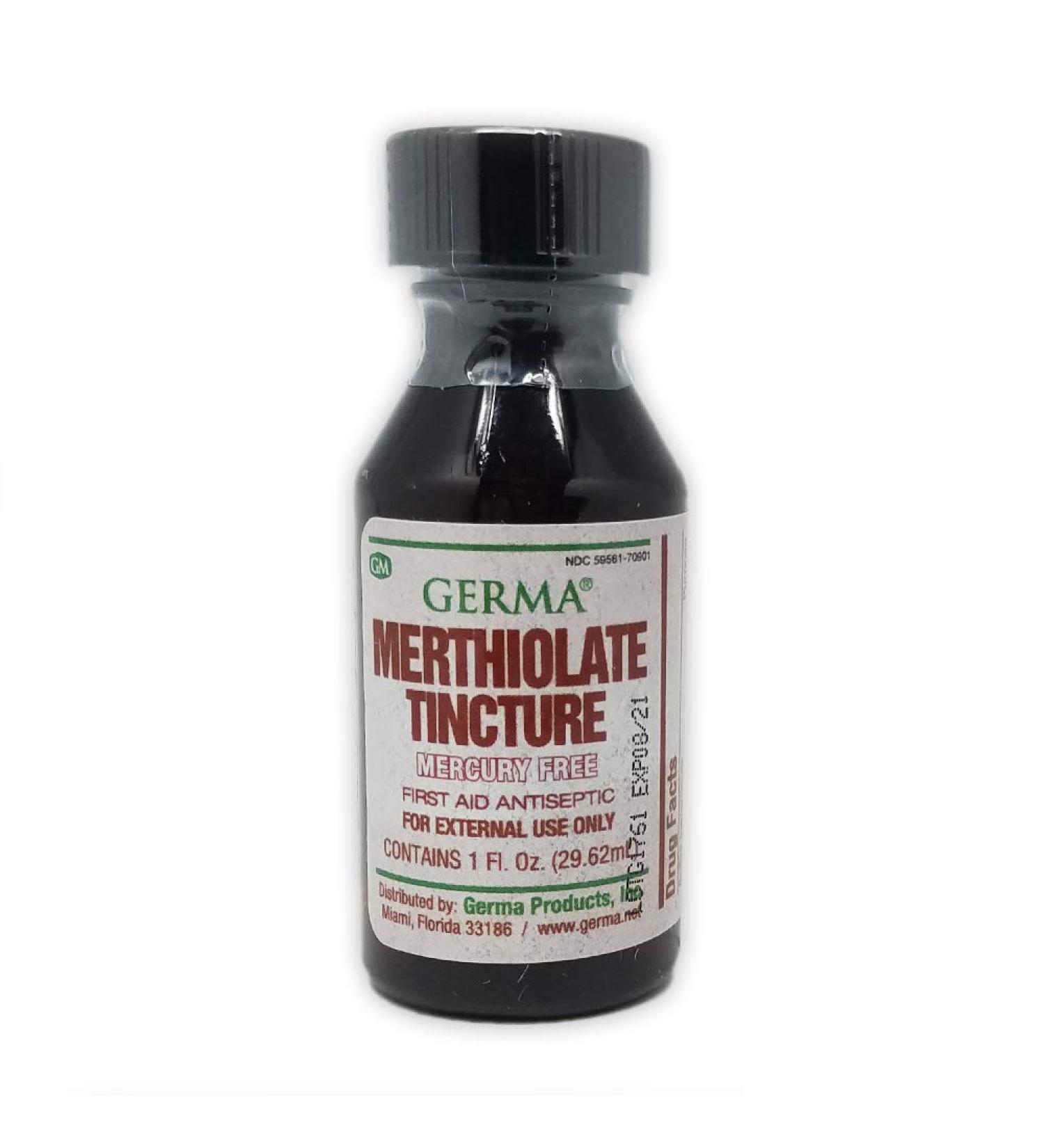 Germa Merthiolate Tincture Antiseptic 1 oz - Powerful Germ-Killing Solution - Buy Online on GoSupps.com