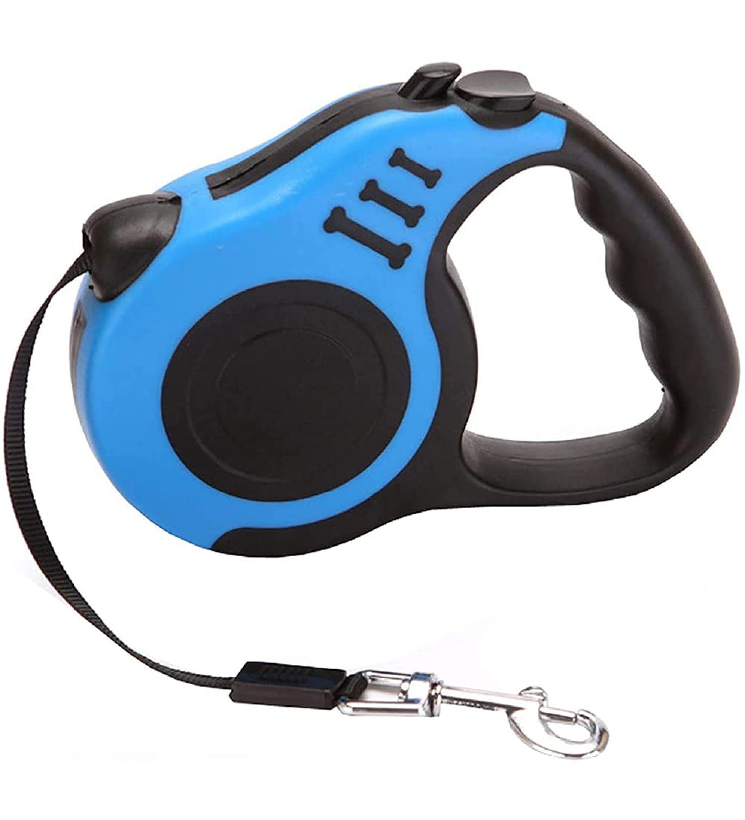 STOUCLA Retractable Dog Leash for Medium & Large Dogs - 5m Anti-Slip Handle Blue | Perfect for Walks & Training - Buy Online on GoSupps.com