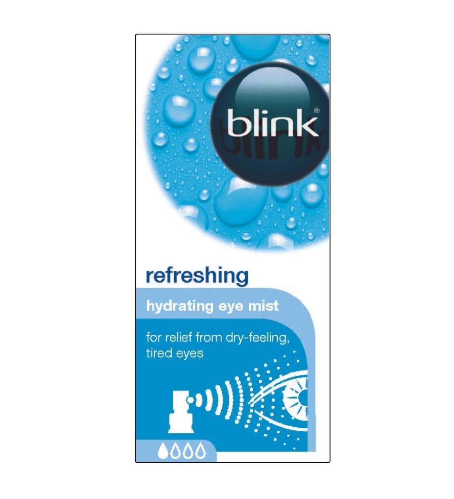 Blink Refreshing Dry Eye Spray for Relief from Dry-Feeling and Tired Eyes - Hydrating Eye Mist Lubricating Eye Spray with Sodium Hyaluronate and Purified Water Moisturising Dry Eye Treatment 10 ml