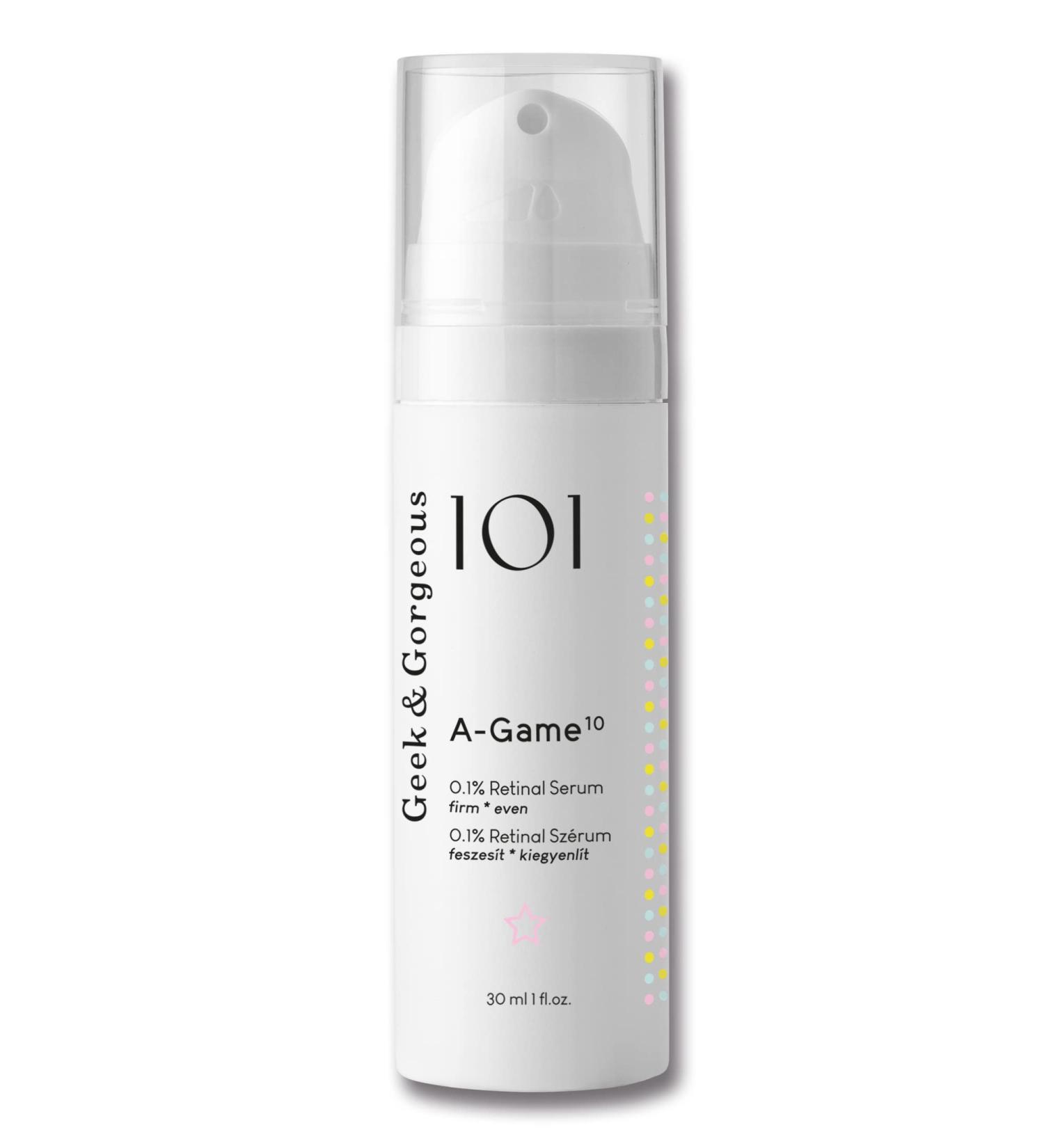 Geek & Gorgeous A-Game 10-0.1% Retinal Serum | Anti-Aging Skincare for Combination & Oily Skin - Buy Online on GoSupps.com