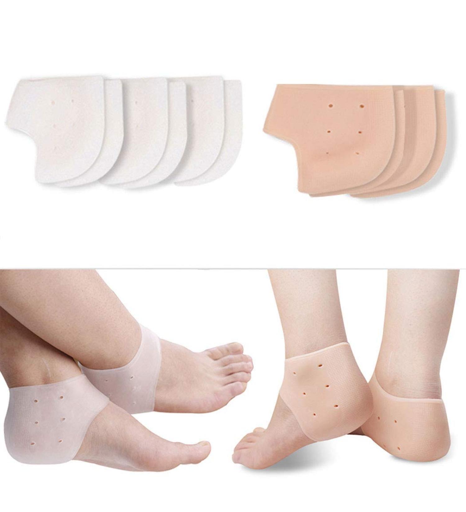 Silicone Gel Heel Sleeve for Plantar Fasciitis - 5 Pairs Ankle Protectors for Pain Relief - Buy Online on GoSupps.com