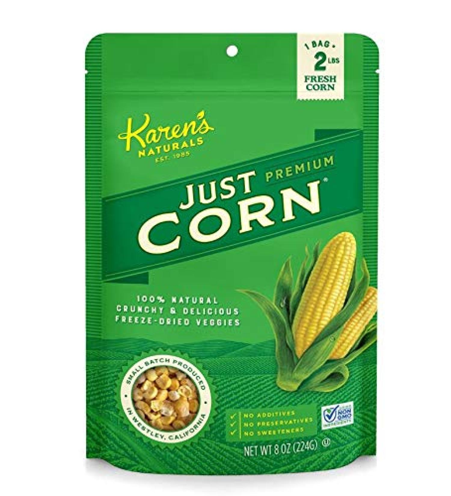 Karen's Naturals Freeze-Dried Corn - Premium 8 oz (224 g) Veggies for Healthy Snacking - Buy Online on GoSupps.com