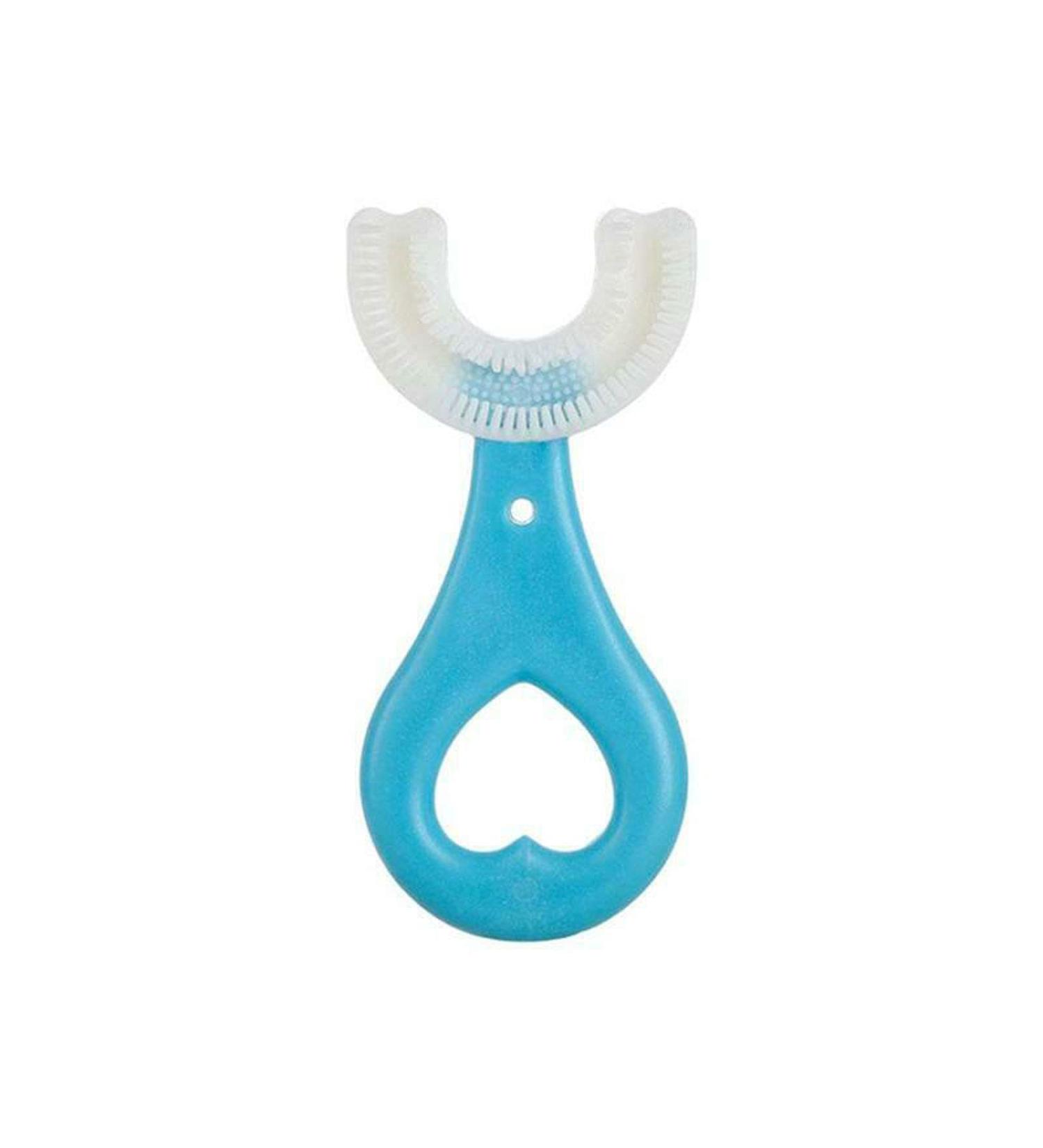 Buy Aunye U-Shape Children Toothbrush - 360 Oral Care Food Grade Silicone Portable - Blue B - Buy Online on GoSupps.com