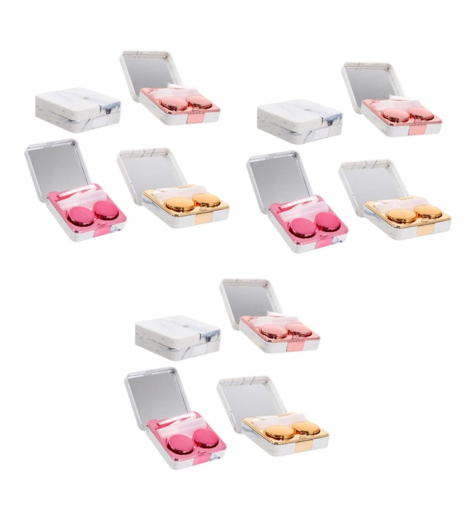 Healvian 12-Piece Quadratic Glasses Case Travel Set | Contact Lens Container & Facial Washing Straps | Giraffe ABS Colored Lens Holders - Buy Online on GoSupps.com