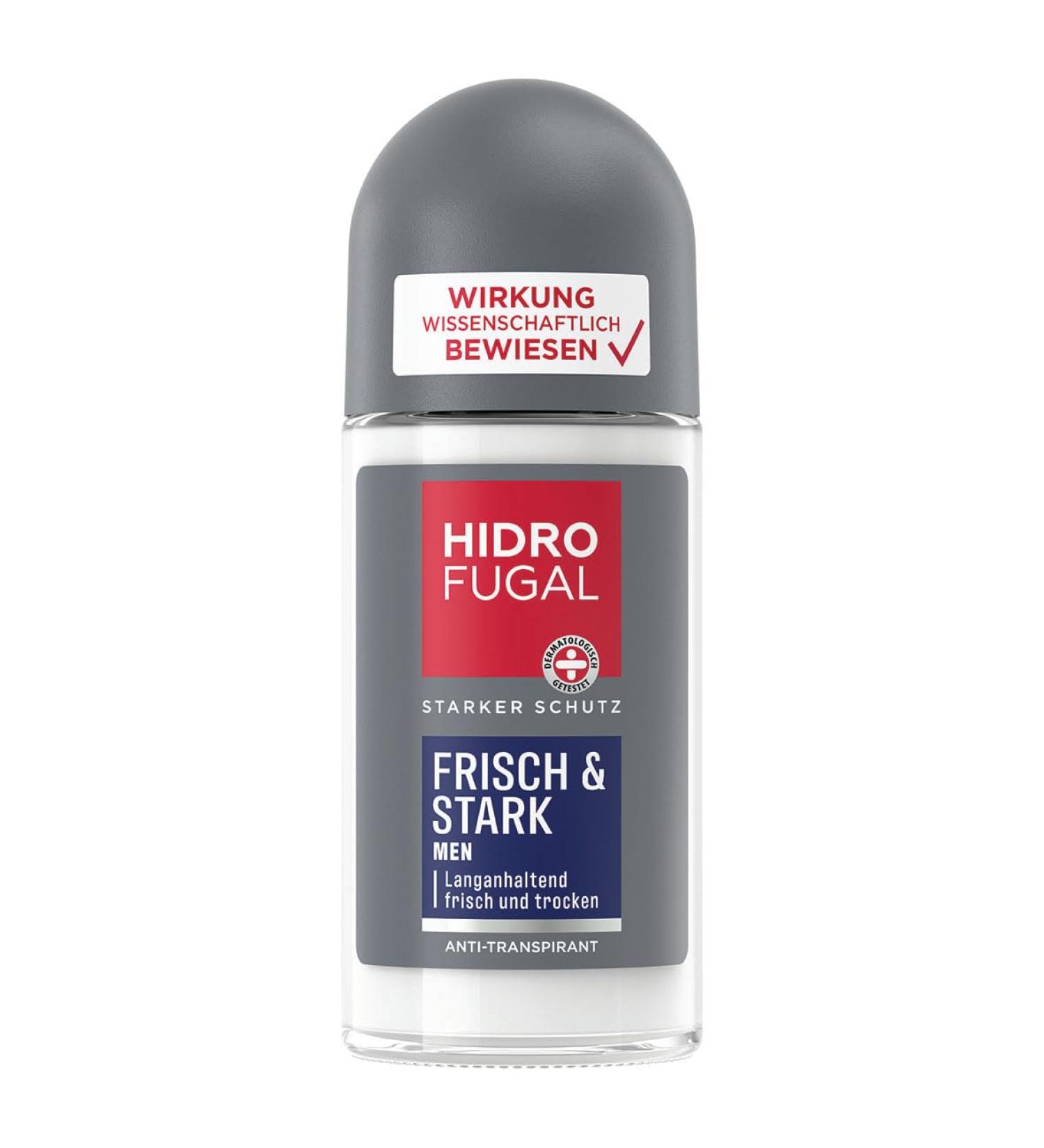  Hidrofugal Hidrofugal Men Fresh & Strong Roll-on powerful antiperspirant protection with refreshing fragrance long-lasting for men alcohol-free (50 ml) - Buy Online on GoSupps.com