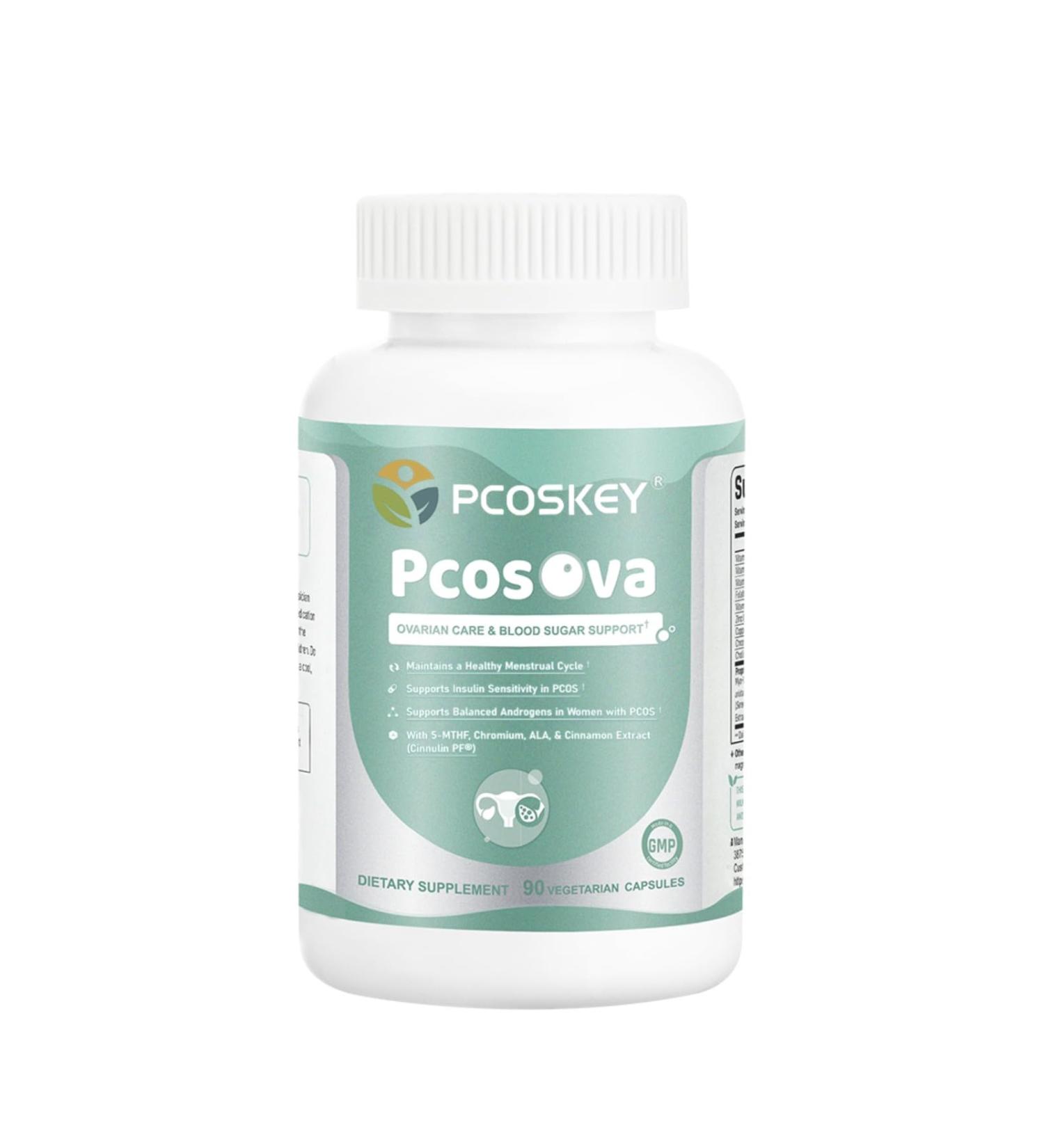 pcoskey Premium Dietary Supplement for Women's Hormonal Balance & Metabolic Support with Myo-Inositol Vitamin D3 Chromium & Cinnamon Extract | 90 Capsules for Daily Wellness Support - Buy Online on GoSupps.com