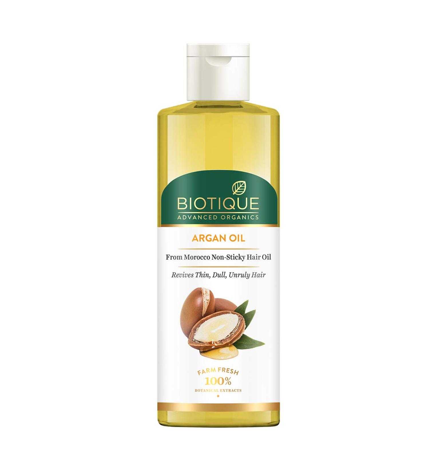 Biotique Argan Oil from Morocco 200ml - Nourishing Hair Oil - Buy Online on GoSupps.com