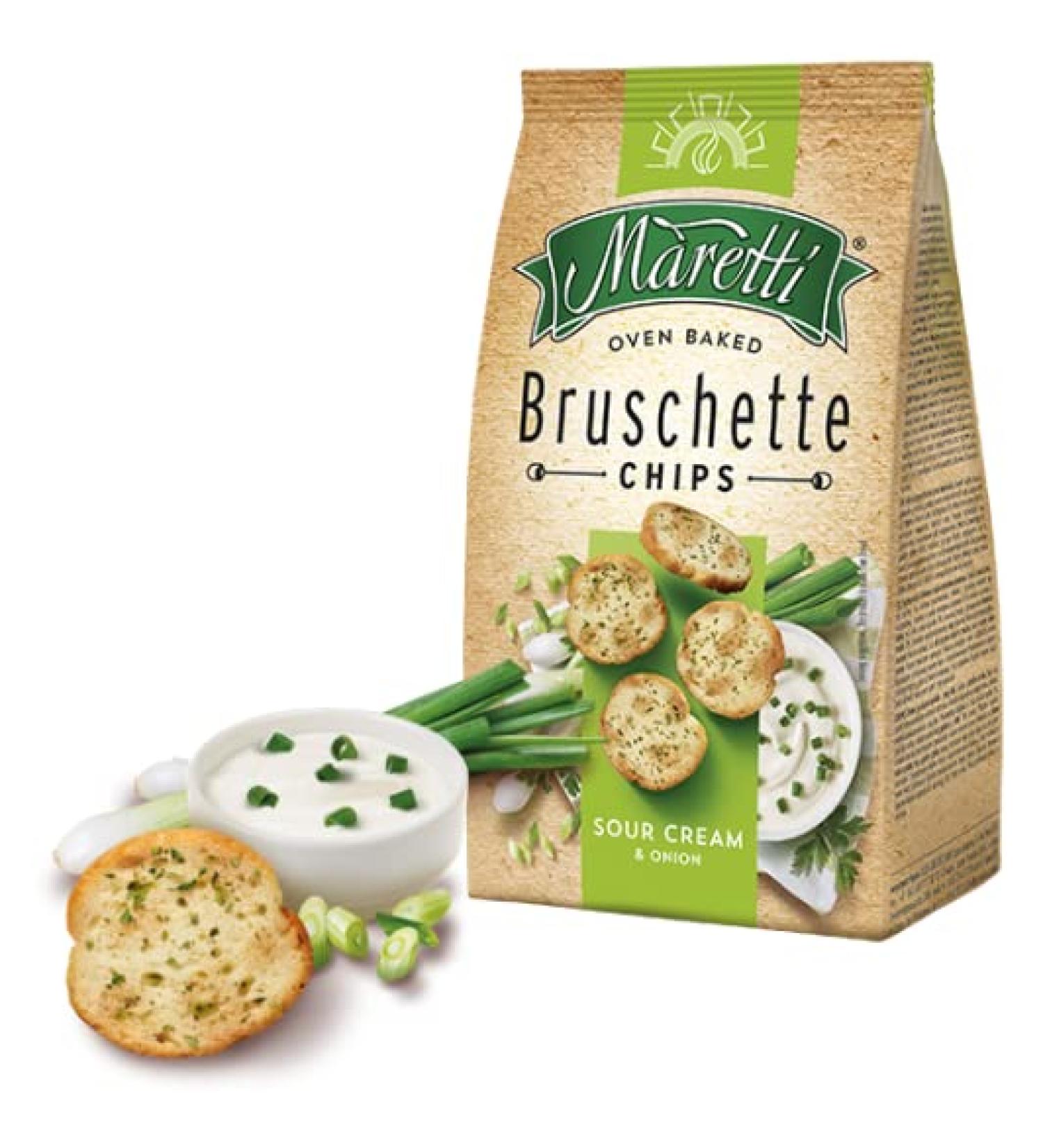 Maretti Bruschette Chips 70g (Sour Cream and Onion Pack of 7) - Buy Online on GoSupps.com