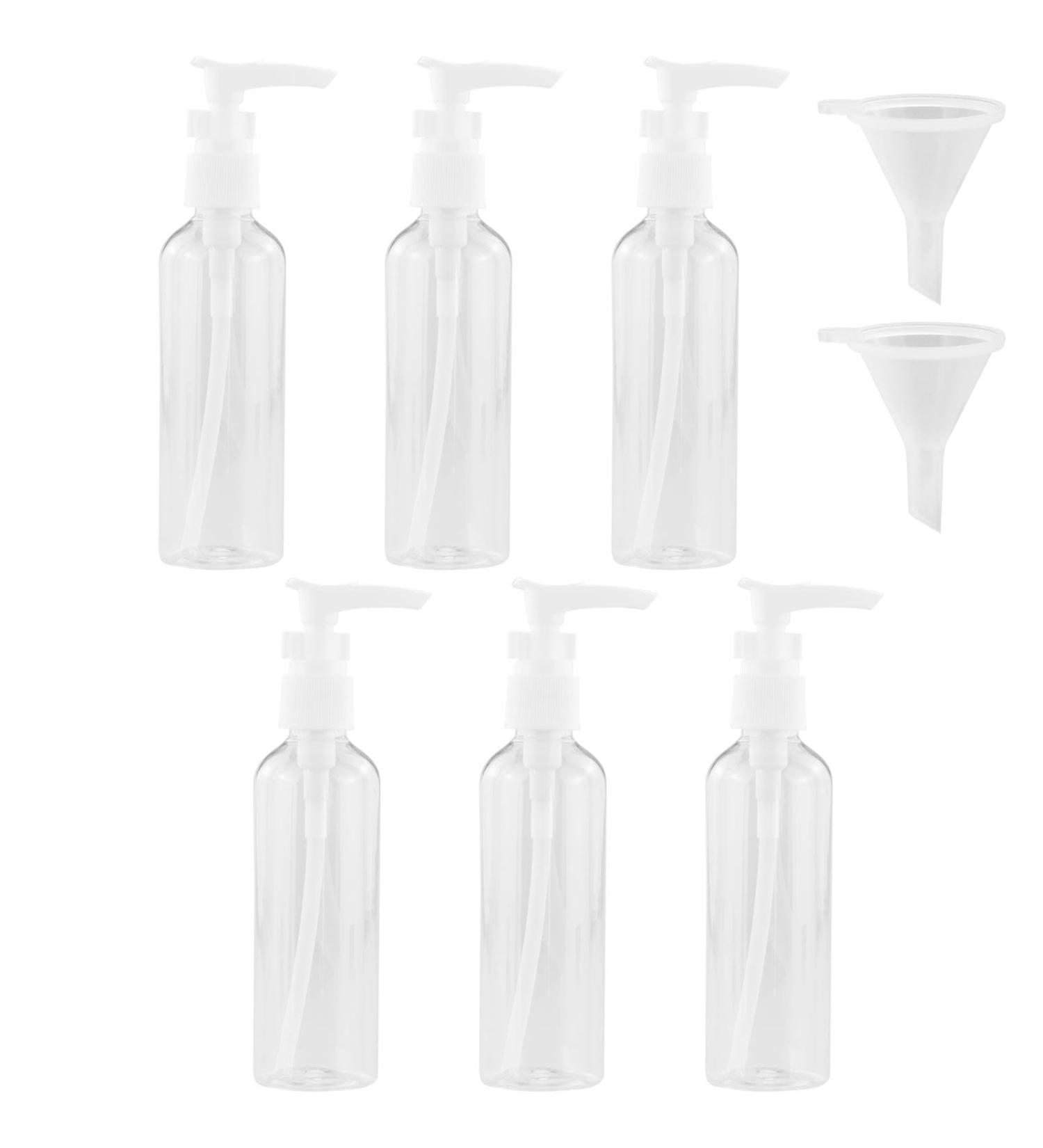 HXMJIED 6 Pcs Transparent Travel Bottles 100ml Pump Travel Bottles Spray Bottle Set Plastic Travel Atomiser Bottle Set Refillable Liquid Containers With 2 Pcs Funnels Empty Spray Bottle 100ml - Buy Online on GoSupps.com