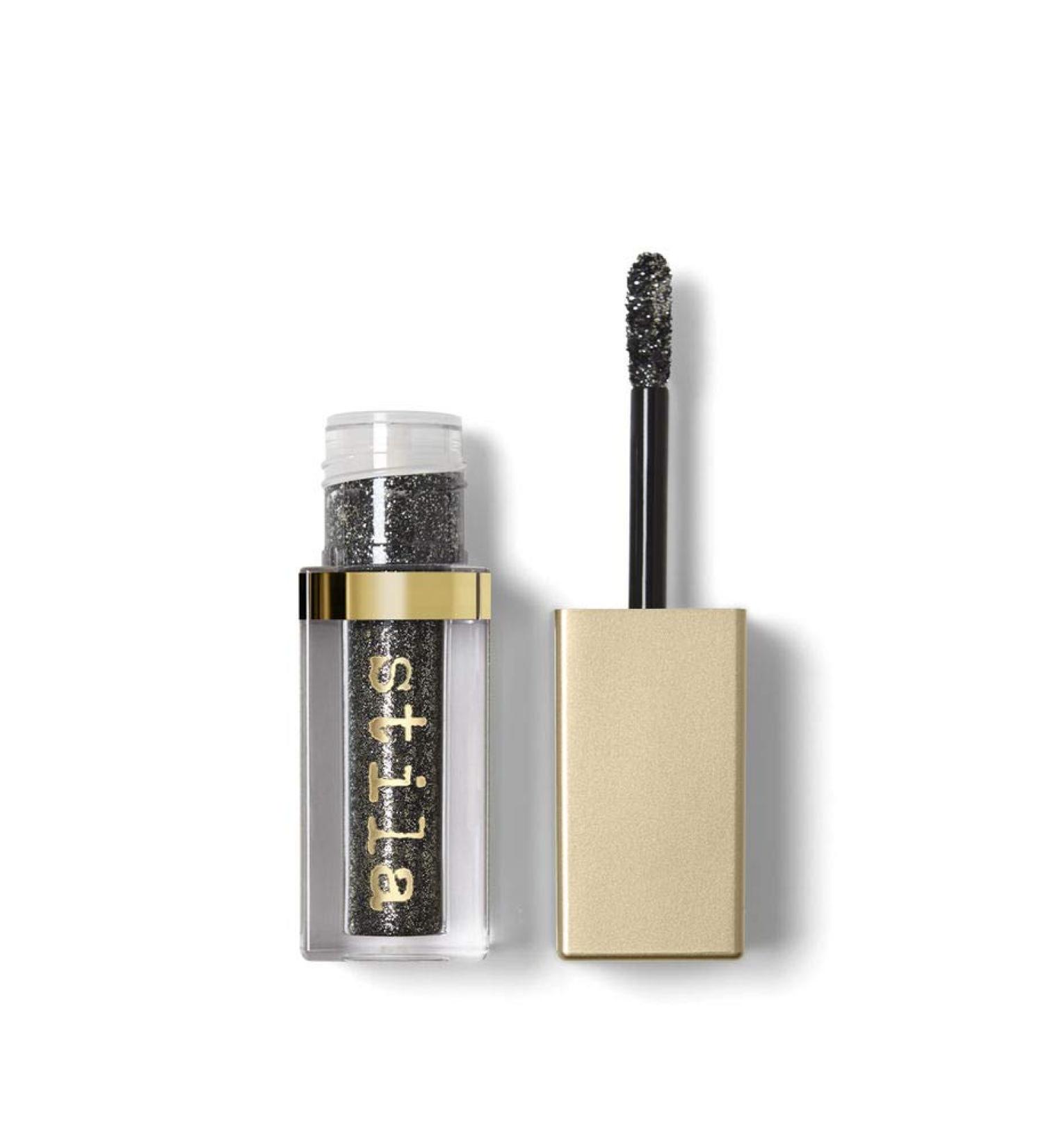 Stila Glitter & Glow Liquid Eye Shadow 0.15 Fl Oz - Molten Midnight | One Pack - Buy Online on GoSupps.com