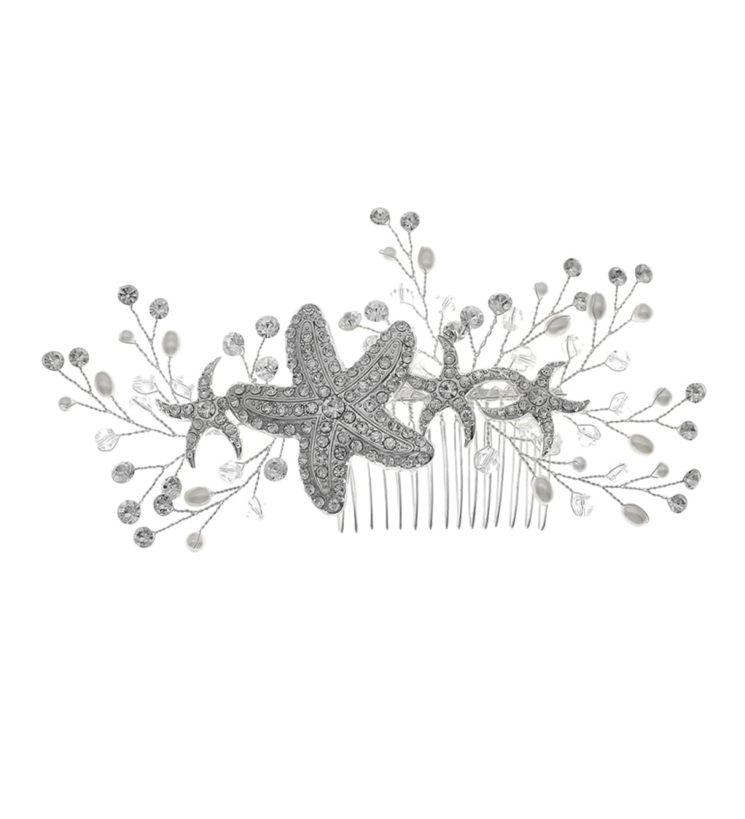 Gogogmee Starfish Hair Comb Hair Comb Bridal Hair Comb Decorative Hair Combs Wedding Hair Accessories Bridal Hair Accessories Hair Combs for Women Accessories Hair Comb Accessory - Buy Online on GoSupps.com