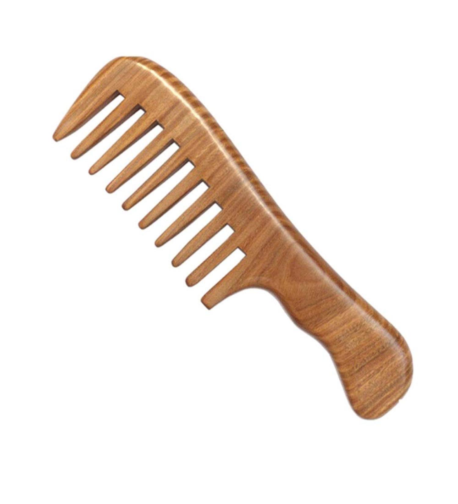 Comb 1PC Fashion Handmade Wooden Sandalwood Hair Comb Head Massager Hairdressing Tool Wide Tooth Comb wooden comb - Buy Online on GoSupps.com