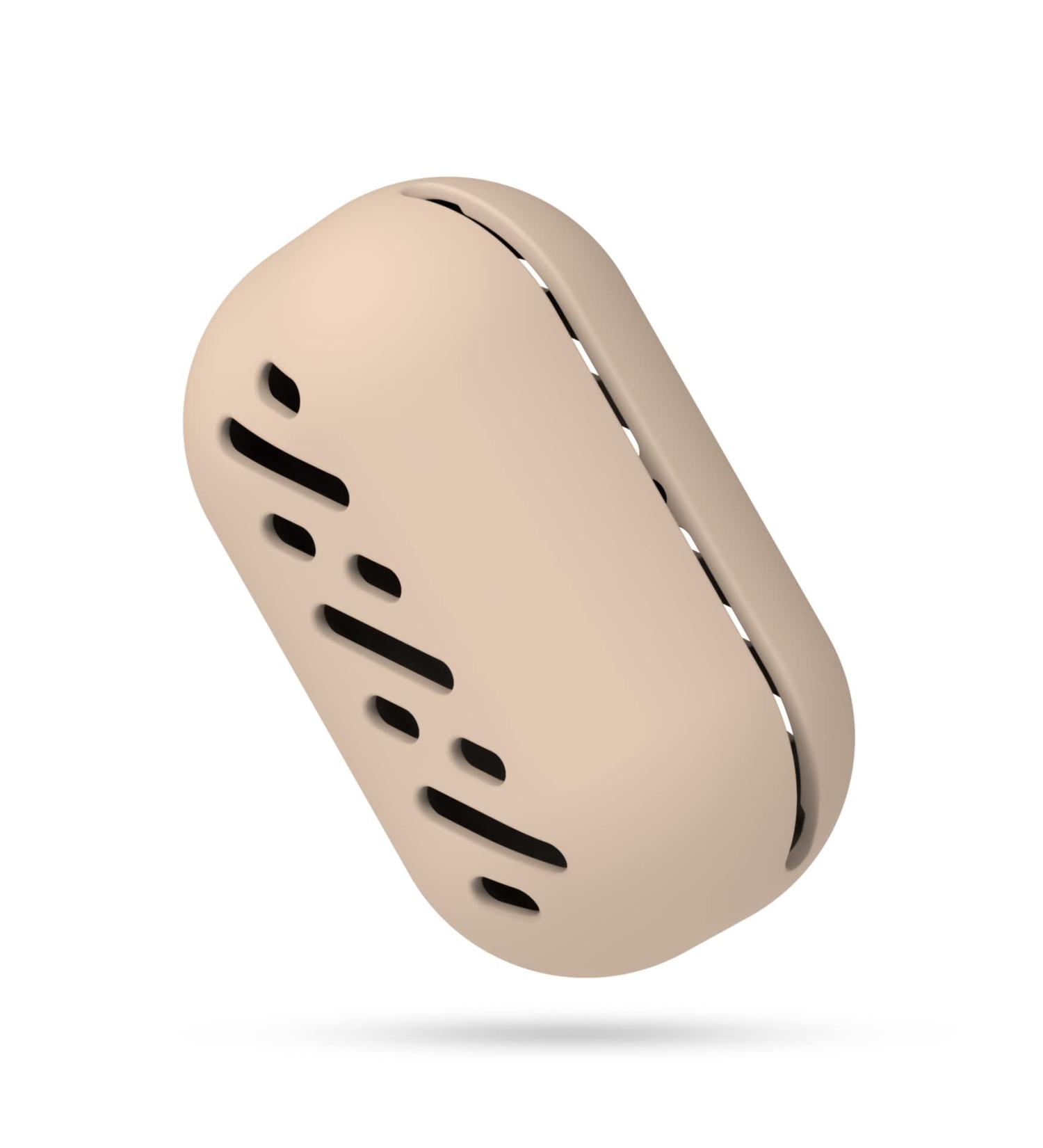 FERYES Large Silicone Makeup Sponge Holder - Portable Double Sided Beauty Blender Case in Khaki - Buy Online on GoSupps.com