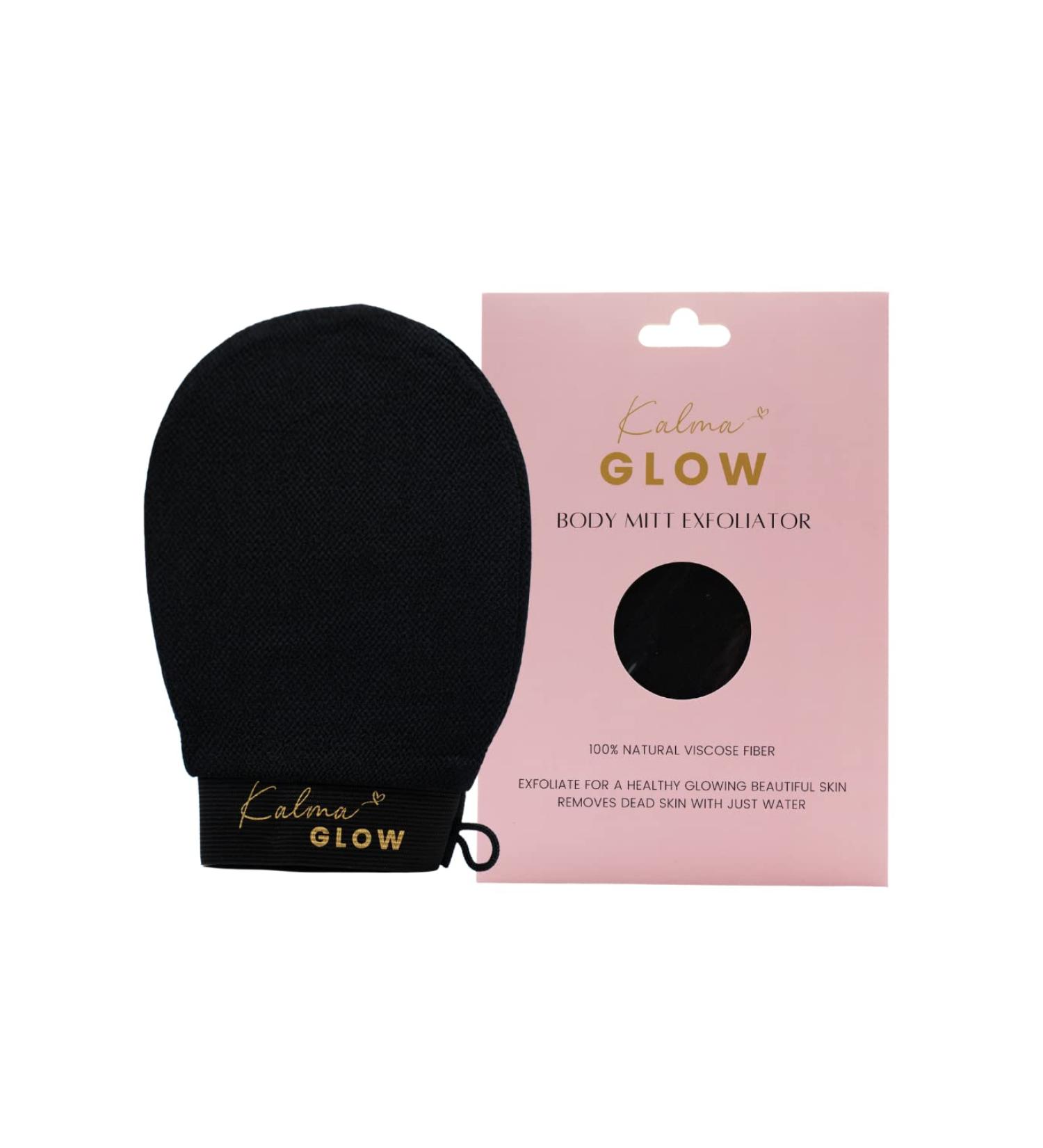 Kalma Glow Bath Glove | Exfoliating Body Scrub Mitt | Gentle Dead Skin Remover | Black - Buy Online on GoSupps.com
