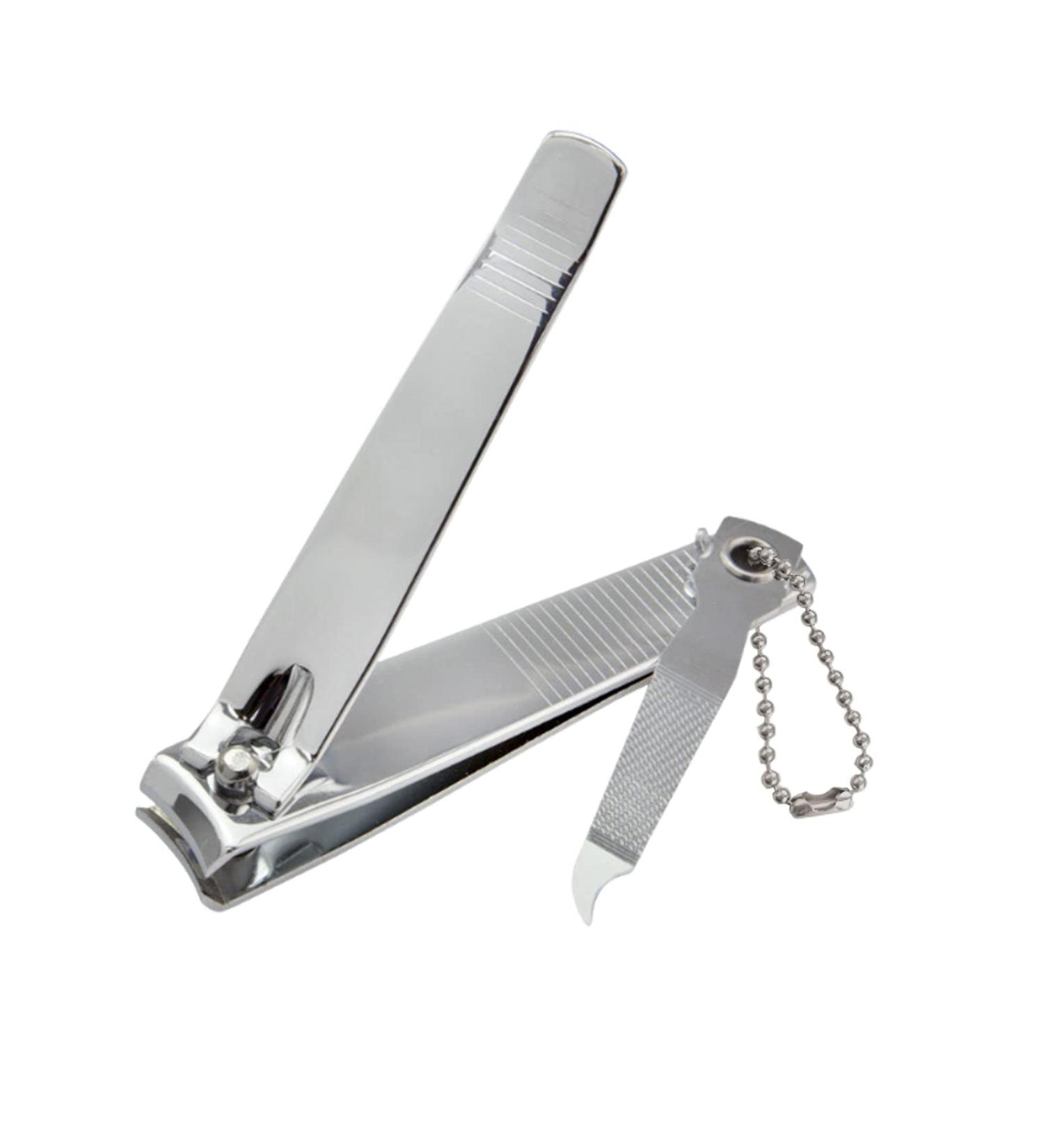 EUROXANTY Precision Nail Clippers | Mushroom Nail Cutting | Hand and Toenail Clippers | Manicure Nail Clippers | Hand Nail Clippers | Straight Nail Clippers | Silver with Chain - Buy Online on GoSupps.com