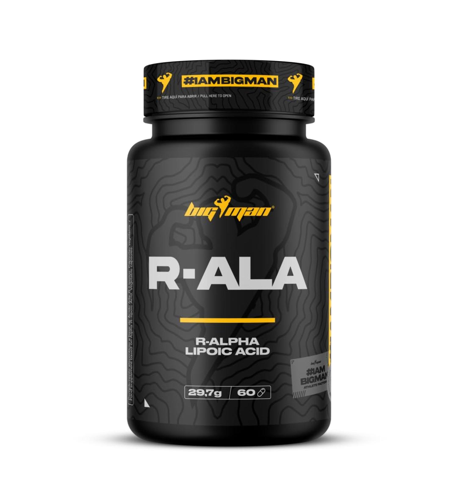 BigMan | R-ALA | R-ALPHA LIPOIC ACID 60 CAP | Puissant antioxydant cellulaire | Acide Alpha Lipo que | Soutien la recomposition corporelle - Buy Online on GoSupps.com
