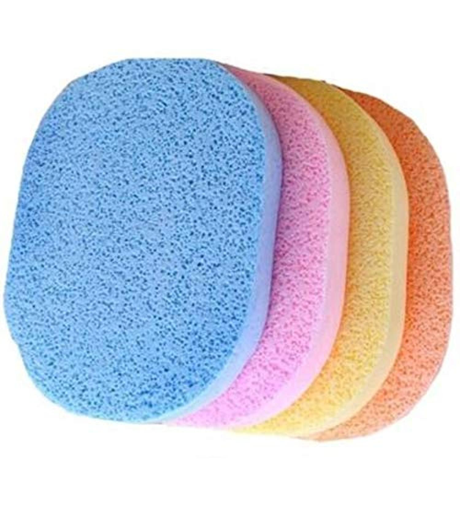 Balaji Face Cleansing Sponge Puff | Set of 2 Premium Makeup Washing Pads for Deep Cleansing - Assorted Colors - Buy Online on GoSupps.com