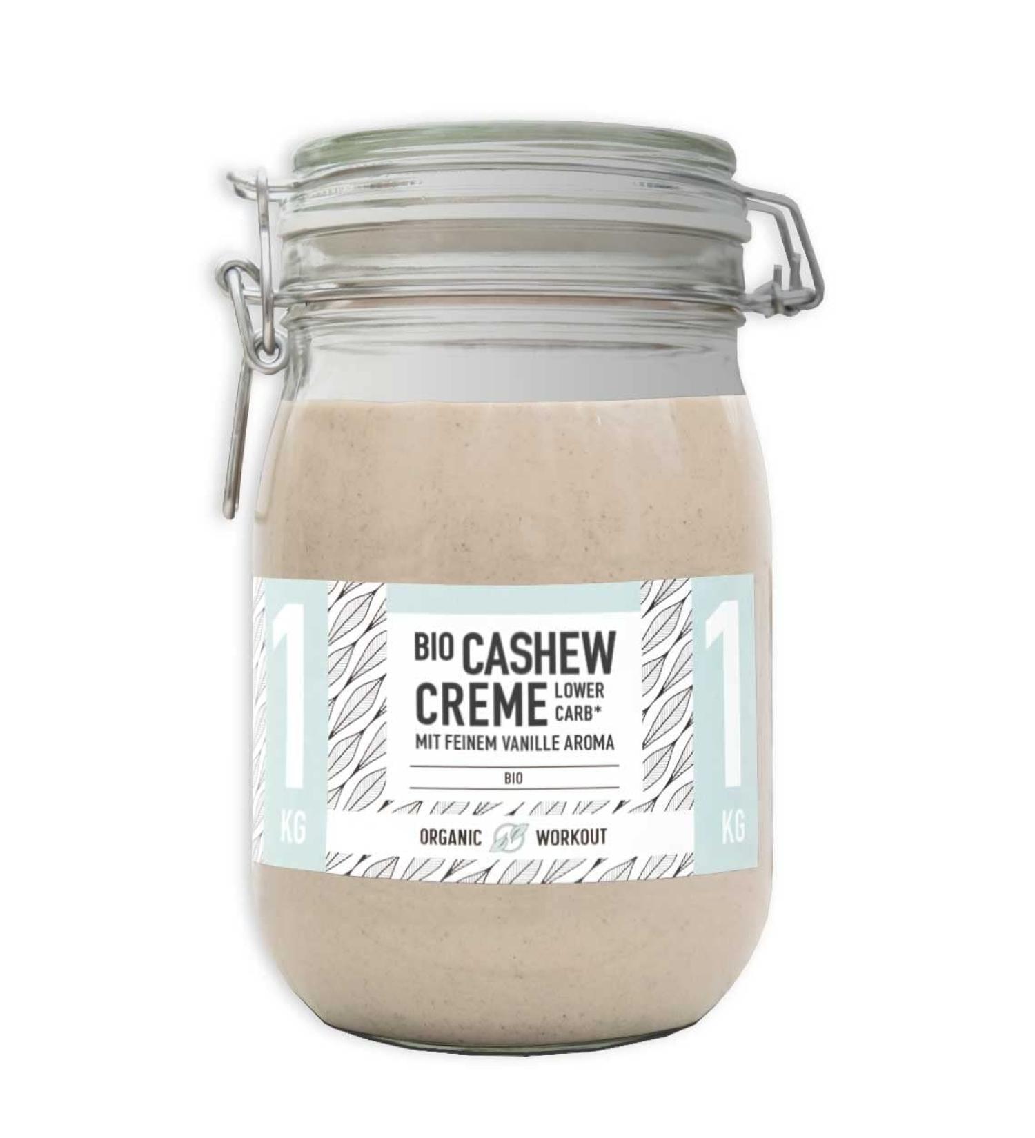 Organic Cashew with Vanilla Aroma | 1 kg Vegan & Low-Carb | No Added Sugar | Erythritol | White Chocolate Flavor | Healthy Snack - Buy Online on GoSupps.com