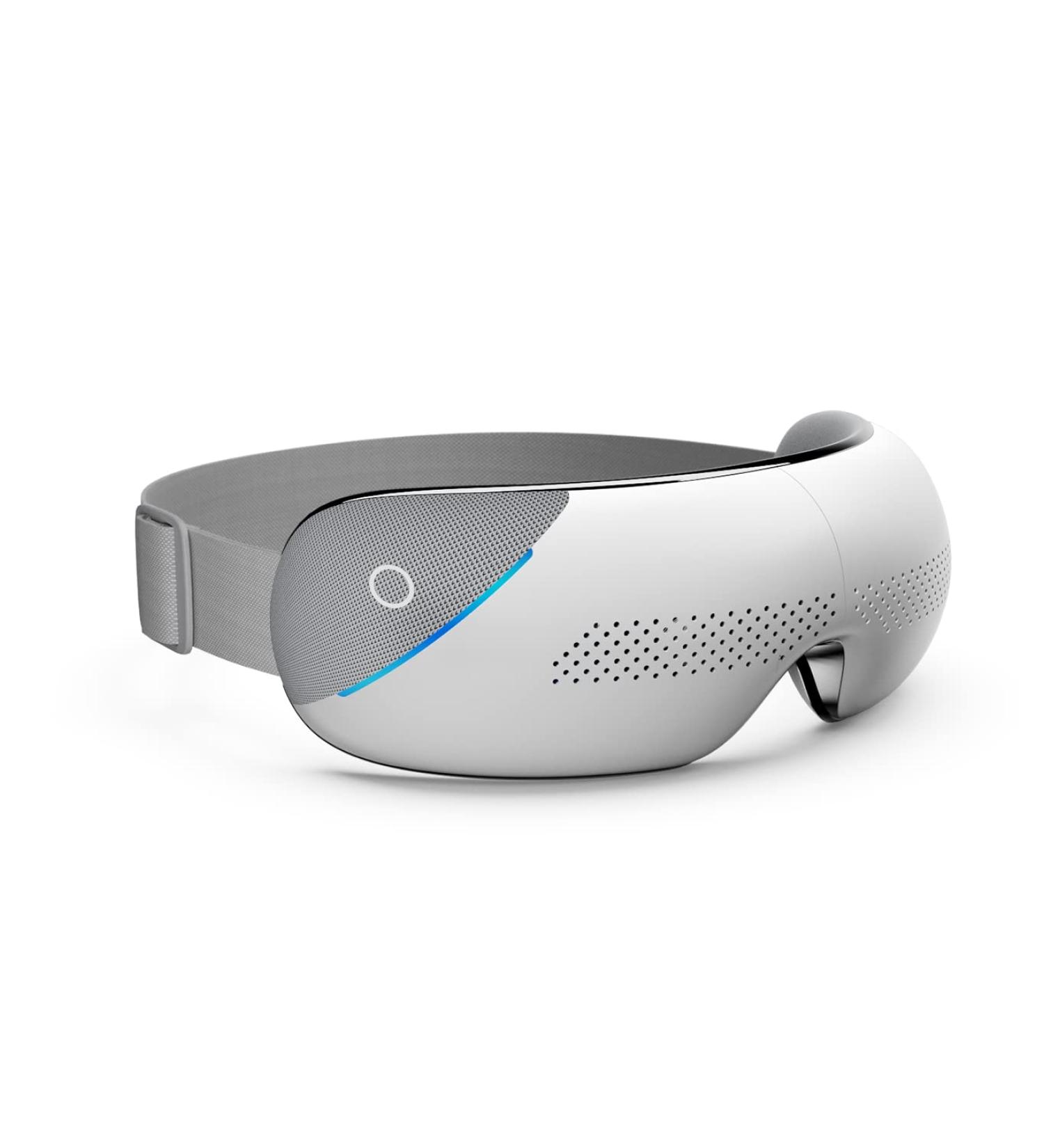 VMOK Heated Eye Massager with Compression and Bluetooth Music - Relaxing Eye Temple Massager for Migraine Relief, Dark Circles, and Improved Sleep - Ideal Birthday Gift for Women in White - Buy Online on GoSupps.com