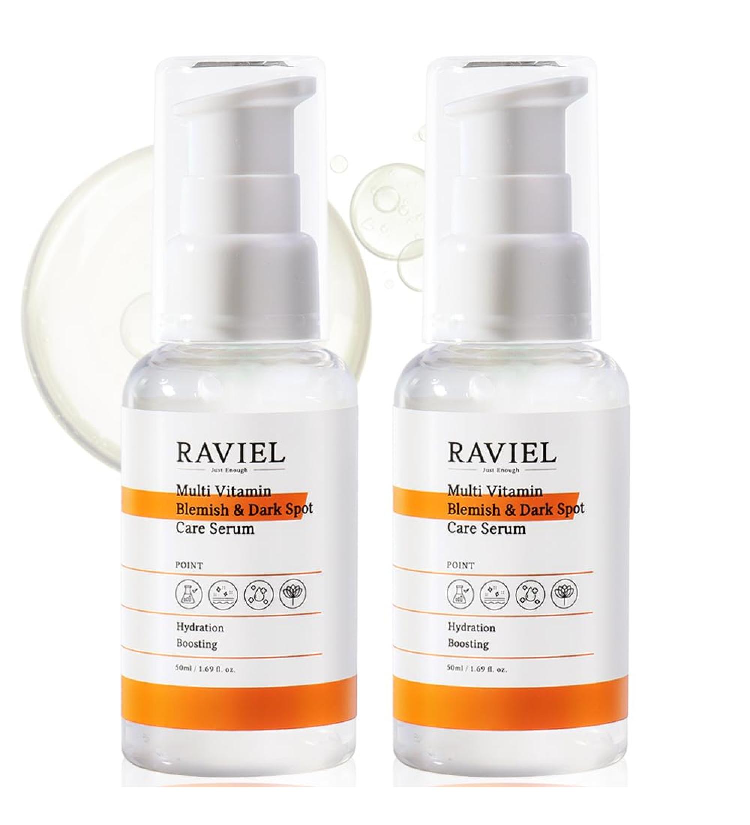 RAVIEL Multi Vitamin Dark Spot & Blemish Care Serum - Brightening Hydrating & Anti-Aging for All Skin Types (2 Pack - Buy Online on GoSupps.com
