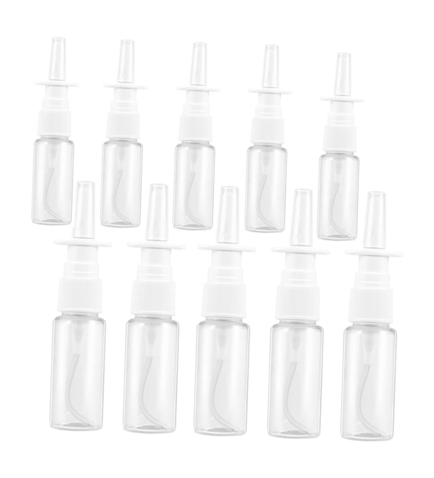 10pcs Rhinitis Spray Bottle - Empty Fine Mist Nasal Sprayers for Travel - Silver - Buy Online on GoSupps.com
