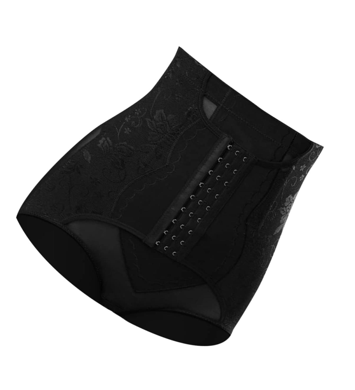 High Waist Sauna Belly Trainer Belt - Black Corset Body Shaper for Postnatal Recovery - Size L - Buy Online on GoSupps.com