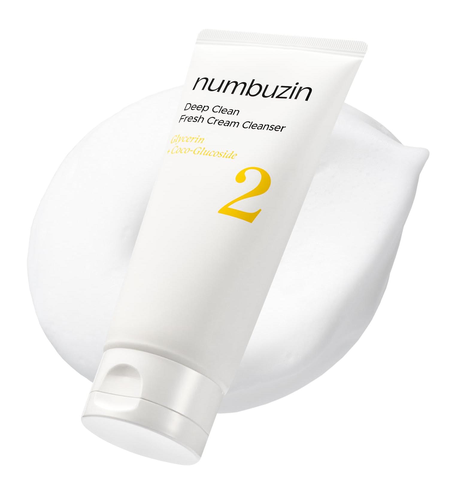 numbuzin No.2 Cleansing Foam | Deep Clean Fresh Cream Cleanser | Foam Cleanser Gentle Exfoliation Deep Cleansing Natural Ingredients | Blackheads Excess Oil Dead Skin Cells | 4.05 fl. oz. - Buy Online on GoSupps.com