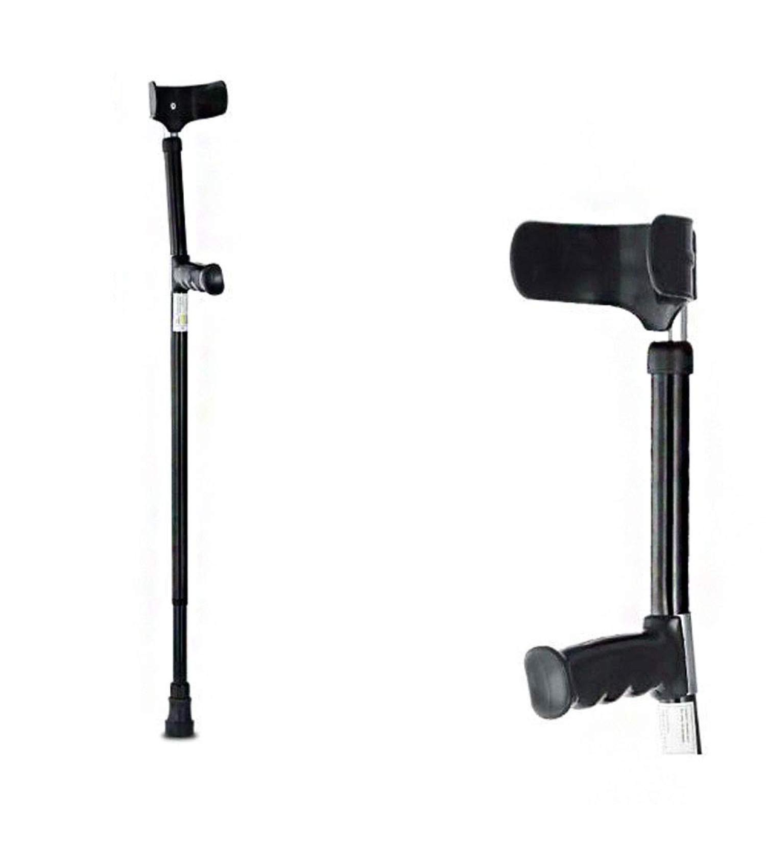 Double-Adjustable Folding Crutches Forearm Elbow Underarm with Open Cuff Walking Stick Lightweight Aluminum Crutch Holder Walking Aid Crutch Height Adjustable Forearm Support (2 Pieces) Journey - Buy Online on GoSupps.com