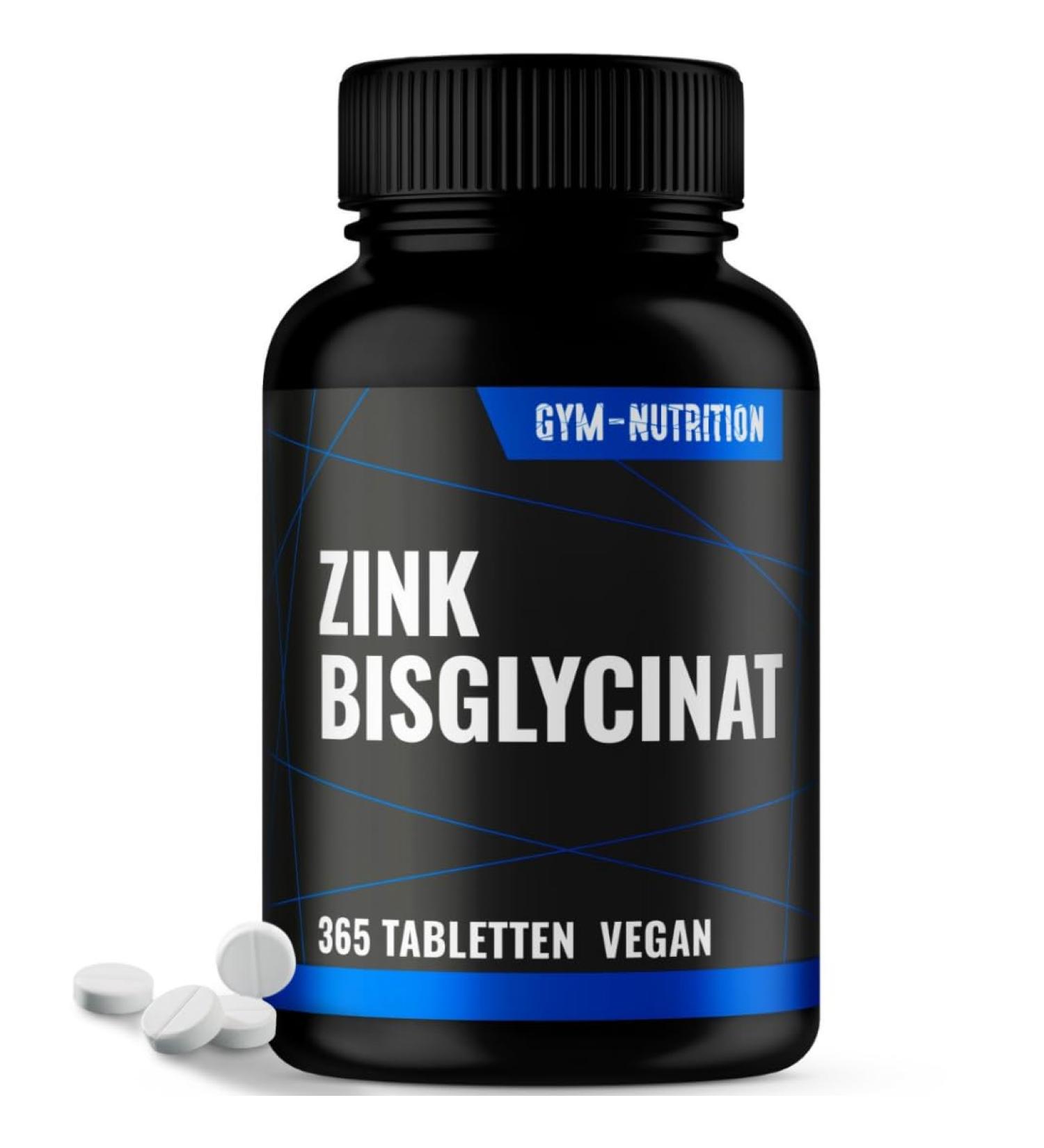  Gym Nutrition Zinc 25 mg 365 tablets High-strength premium zinc bisglycinate (zinc chelate) 25 mg of elemental zinc - Buy Online on GoSupps.com