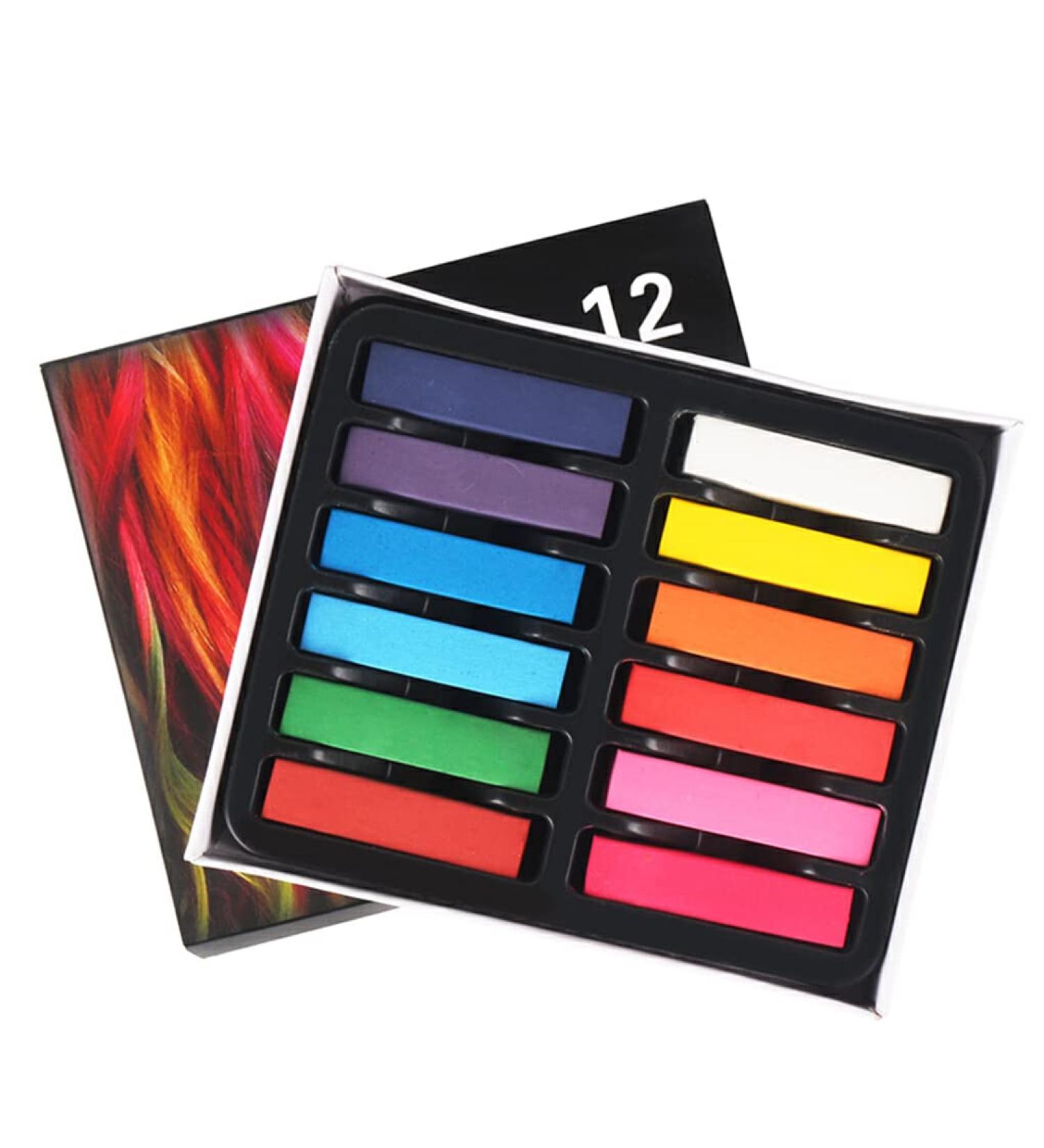 Dajidafu Temporary Hair Dyeing Chalk Hair-styling Dye Stick Cosplay Performance Hairdressing Beauty Professional Hairdresser 12 Colors Short - Buy Online on GoSupps.com