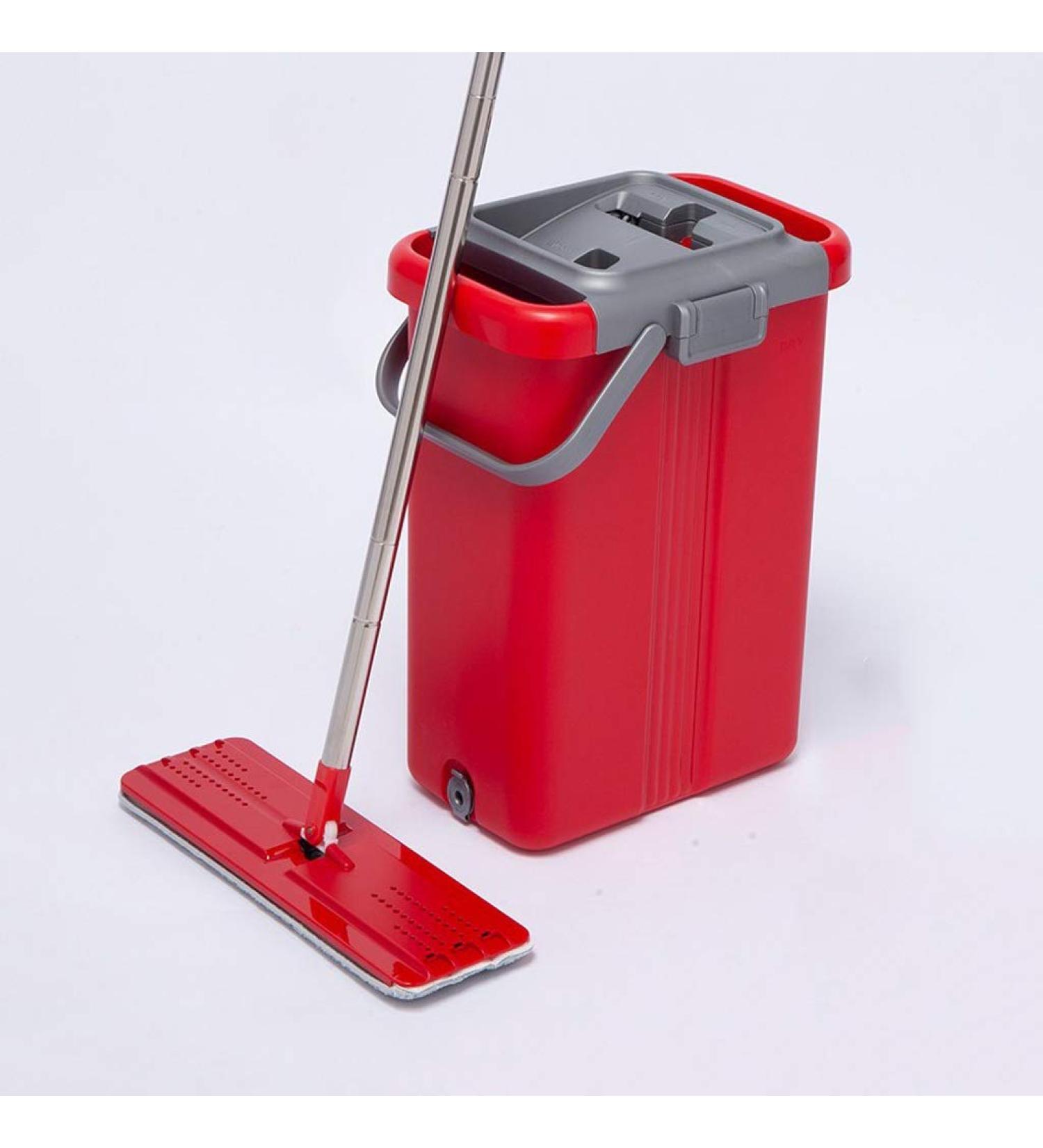 Floor Cleaning Type Flat Mop Dust Mop Cleaning s Free Hand with Bucket Floors Flat Drop Shipping Home Kitchen Floor Cleaner Tool Bucket Red - Buy Online on GoSupps.com
